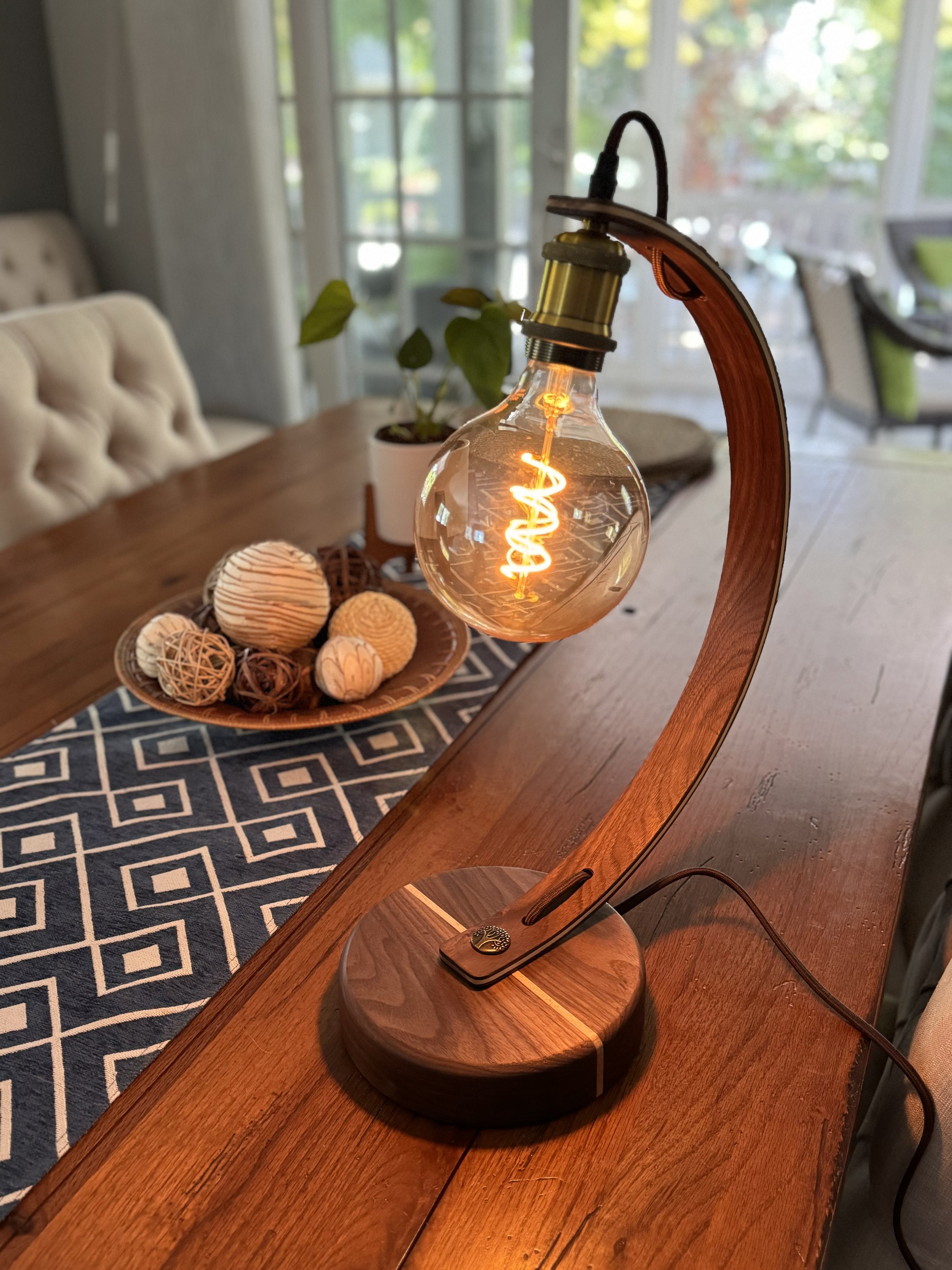 Vintage Walnut Lamp