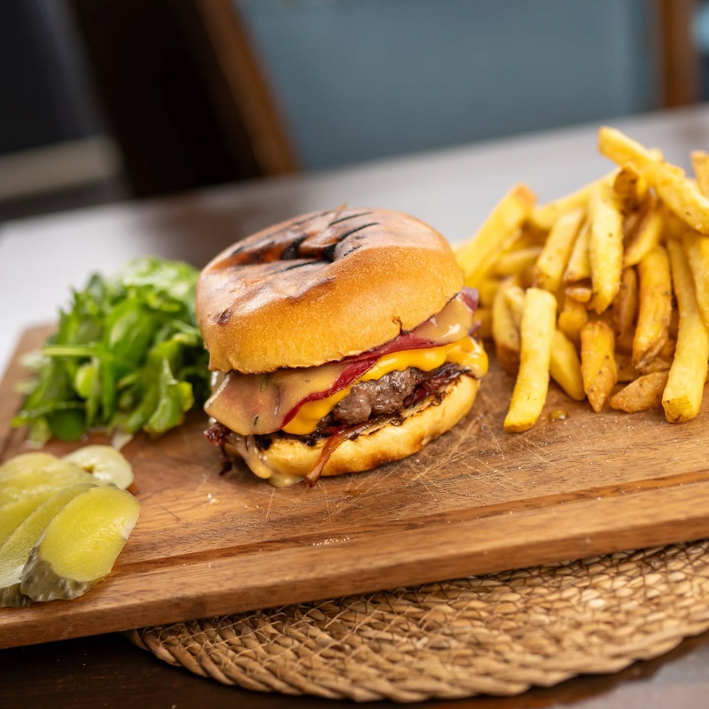 Time to celebrate the almost-weekend with our incredible Weekday Burger Club deal! For &pound;13.95, pick your favourite burger (Beef, Halloumi, or Chicken) and get it with all the trimmings &ndash; chips &amp; salad! Serving up this deliciousness on