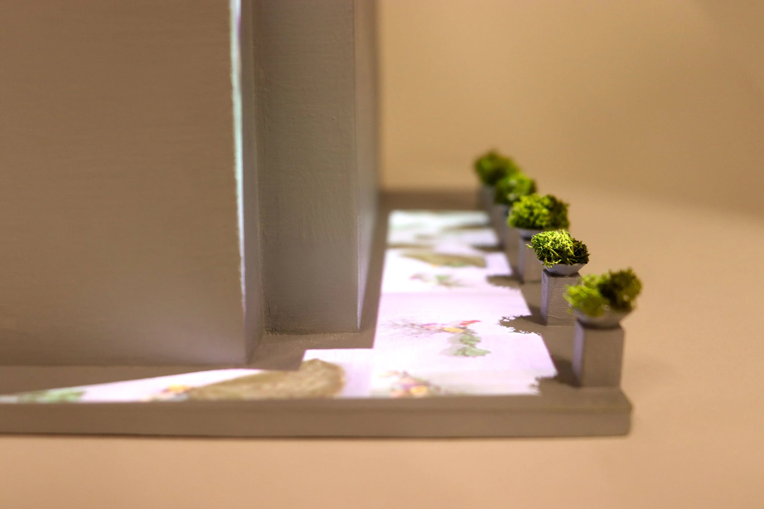 3D printed model with projection