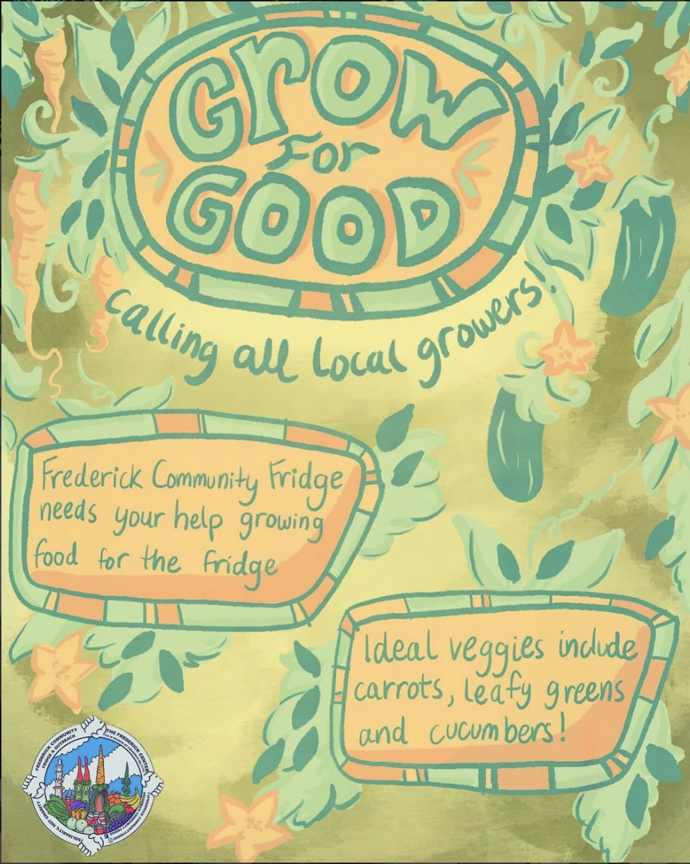 Frederick Community Fridge Produce Call Flyer