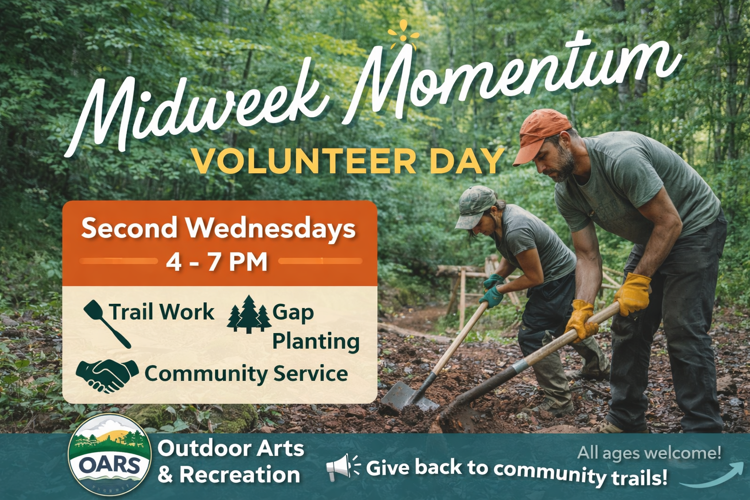 Midweek Momentum at OARS - Volunteer Day!