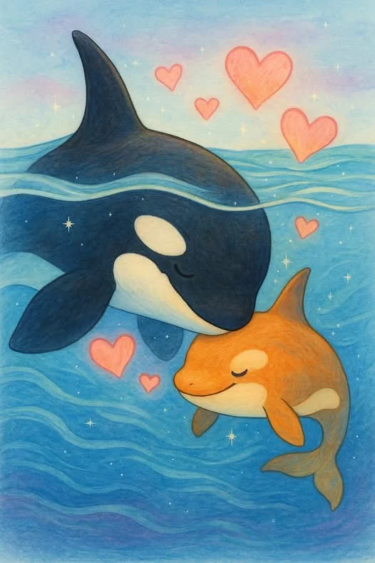 Tahlequah and Baby Orca Story and Art