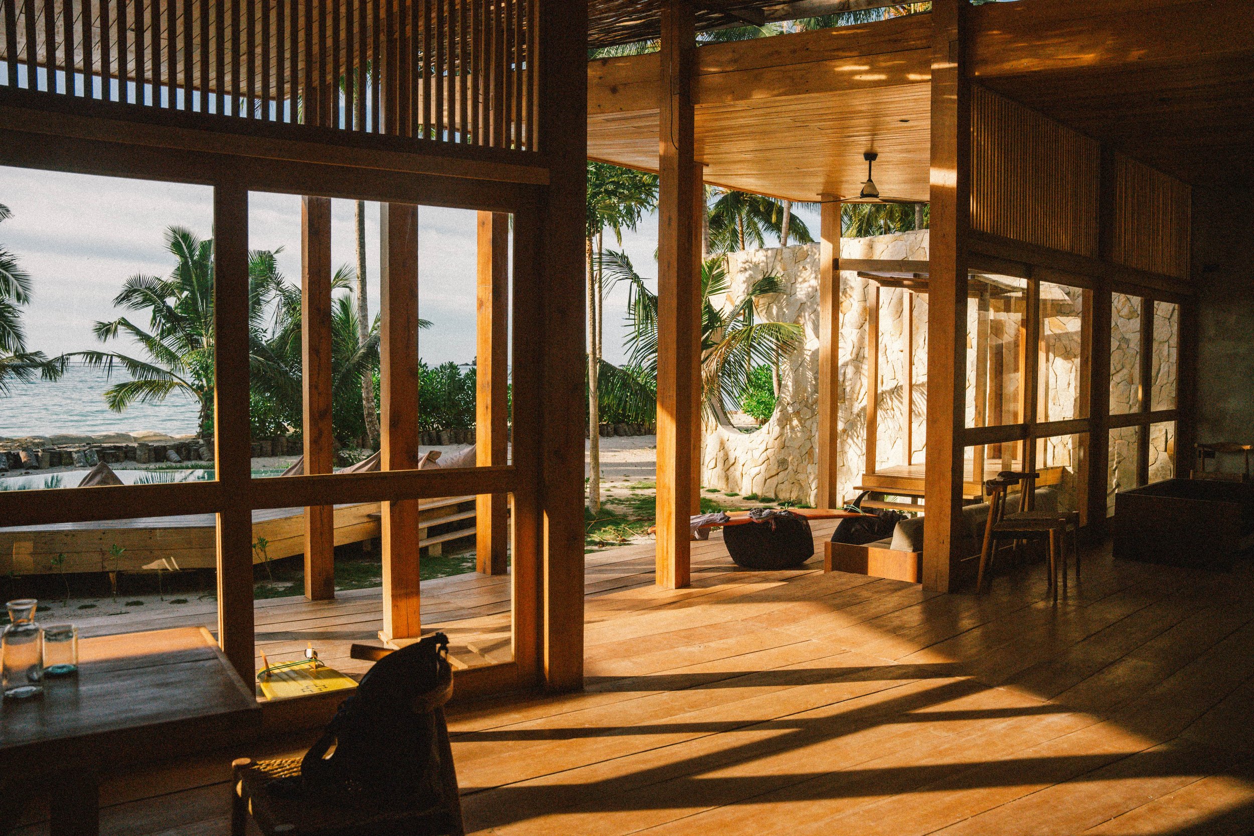 Eco-friendly architecture in harmony with the surrounding jungle at La Isla Mentawai