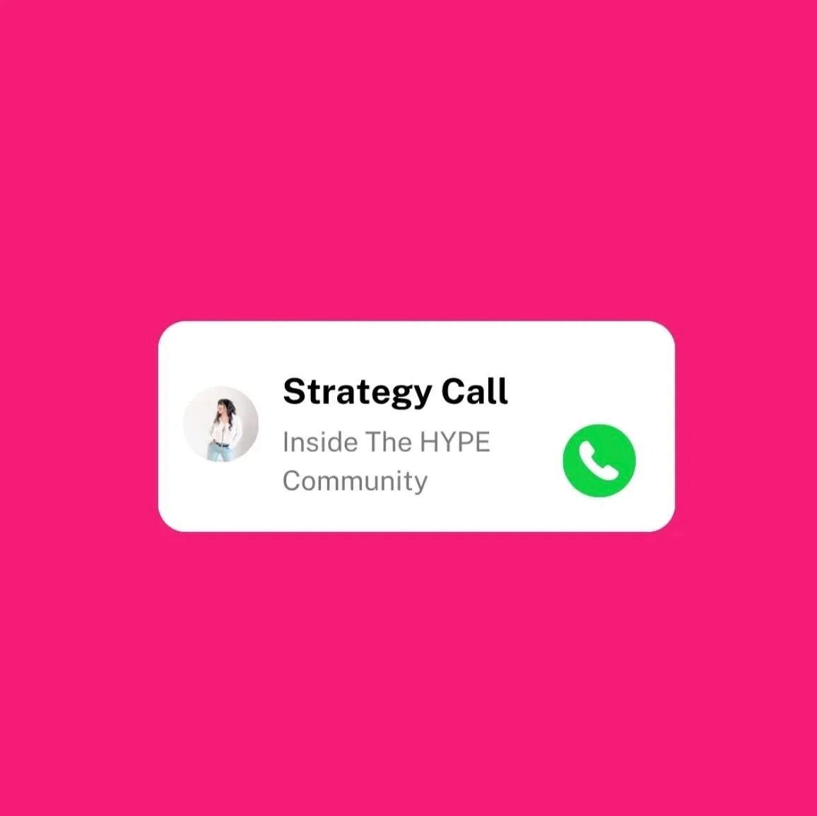 It&rsquo;s Strategy Call Day inside The Hype!! 💥

Happening every second Monday of the month, 3:30&ndash;4:30pm CST.

Here&rsquo;s what we&rsquo;re diving into today 👇
The Webinar Strategy &mdash; aka the behind-the-scenes system that&rsquo;s makin