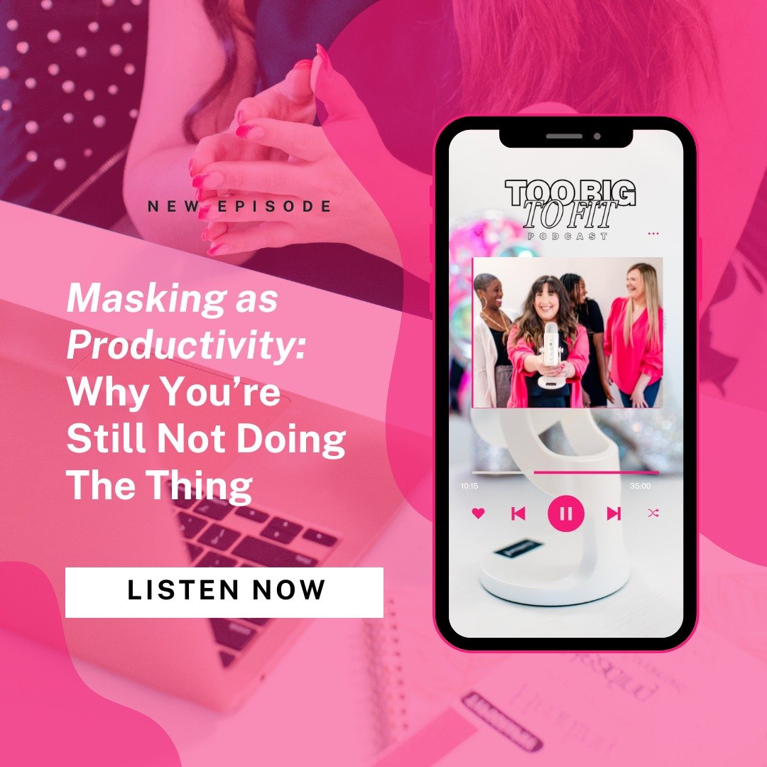 Ever convince yourself you&rsquo;re being productive, when really you&rsquo;re just avoiding the thing that matters most? Yeah&hellip; same lolol

This new episode of Too Big To Fit&trade; is about masking &mdash; but not in the neurodivergent sense 