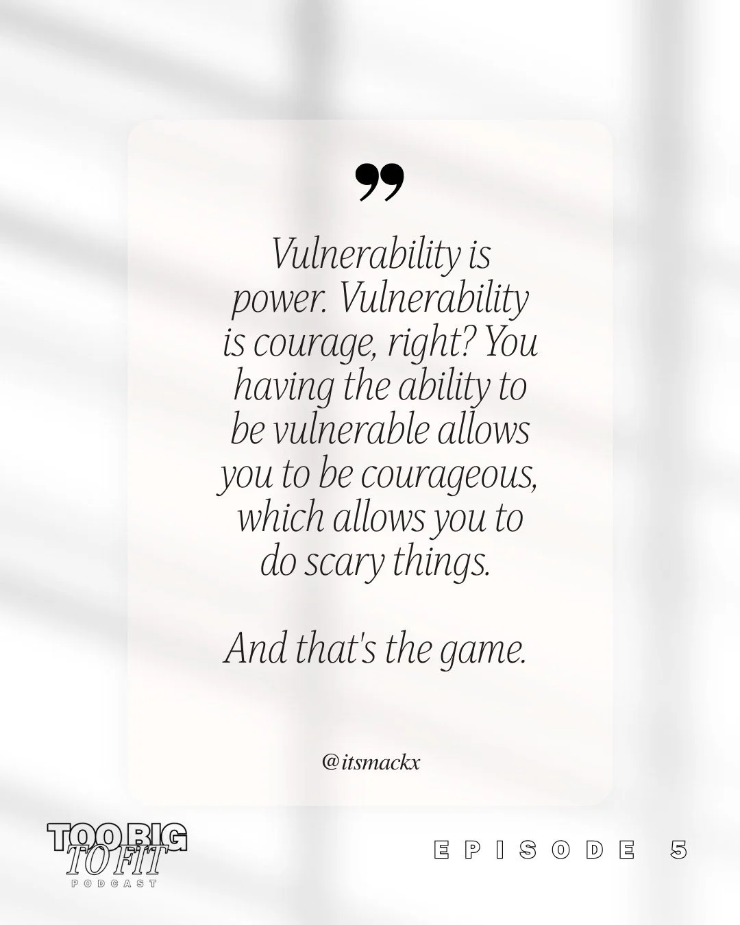 Stream the Too Big To Fit Podcast wherever you listen to your favorite shows! 

Comment PODCAST and i'll send you the link to the show! 

#podcast #toobigtofit