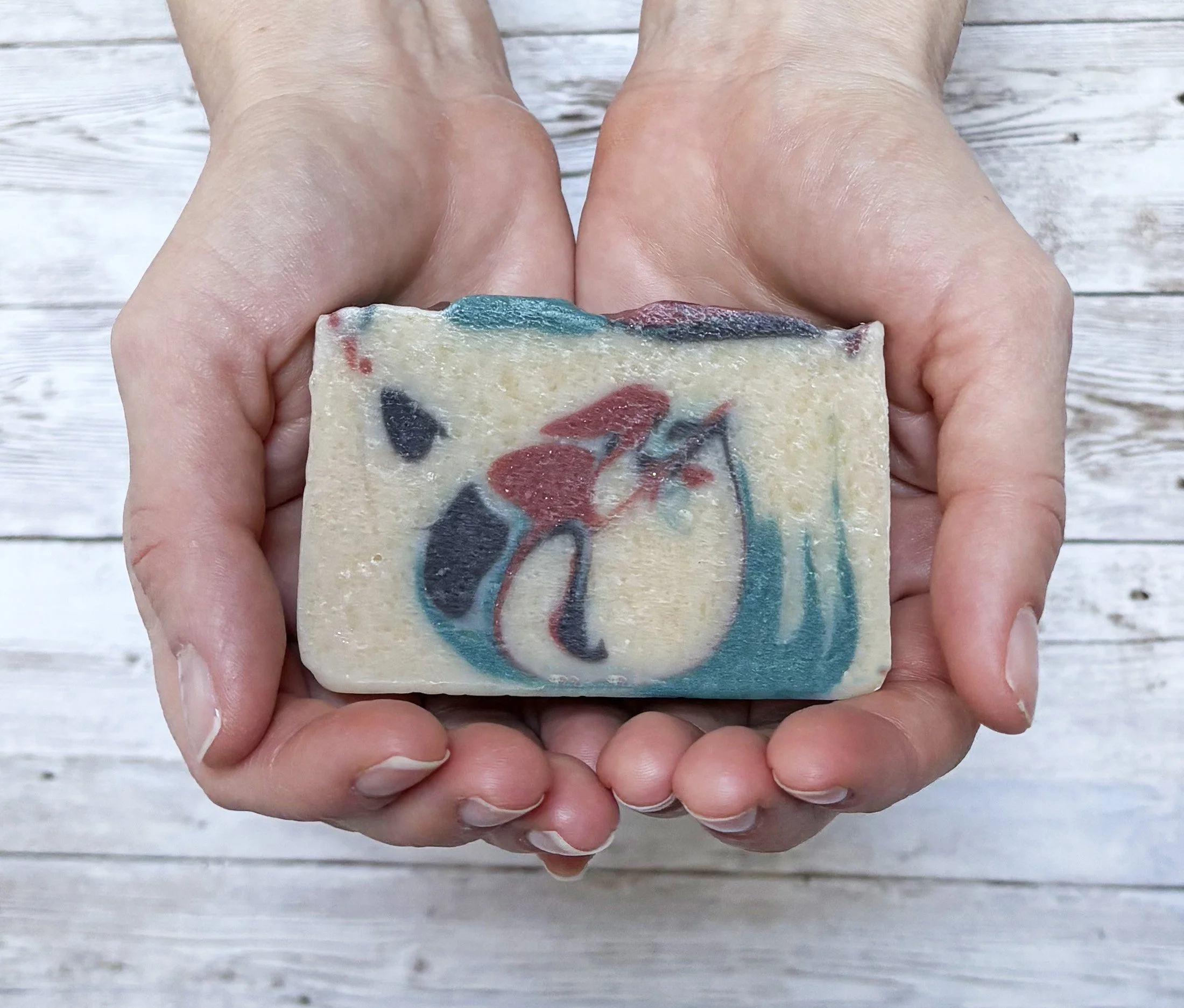 Walk in the woods soap in hands.jpg