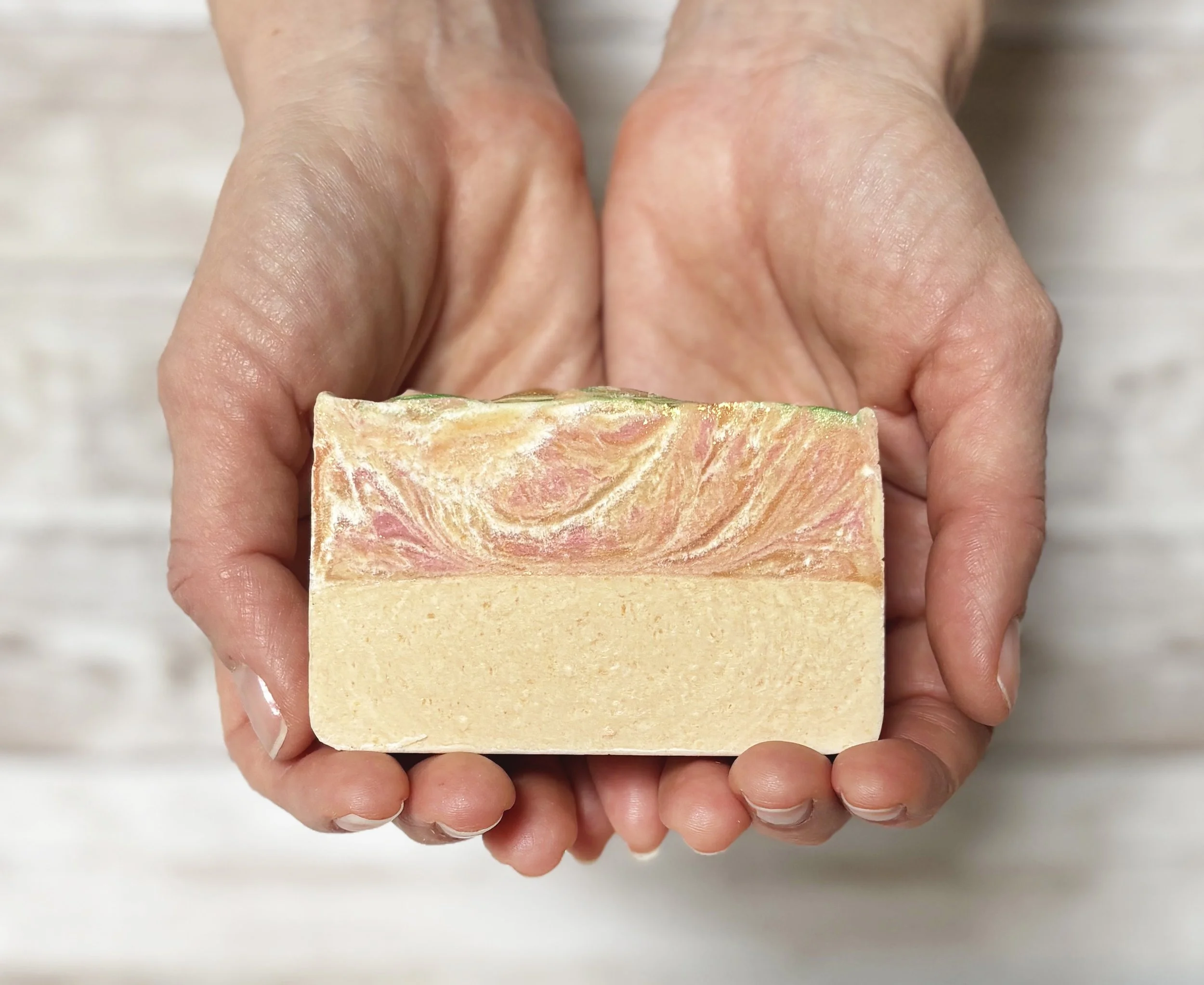 Just peachy soap in hands.jpg