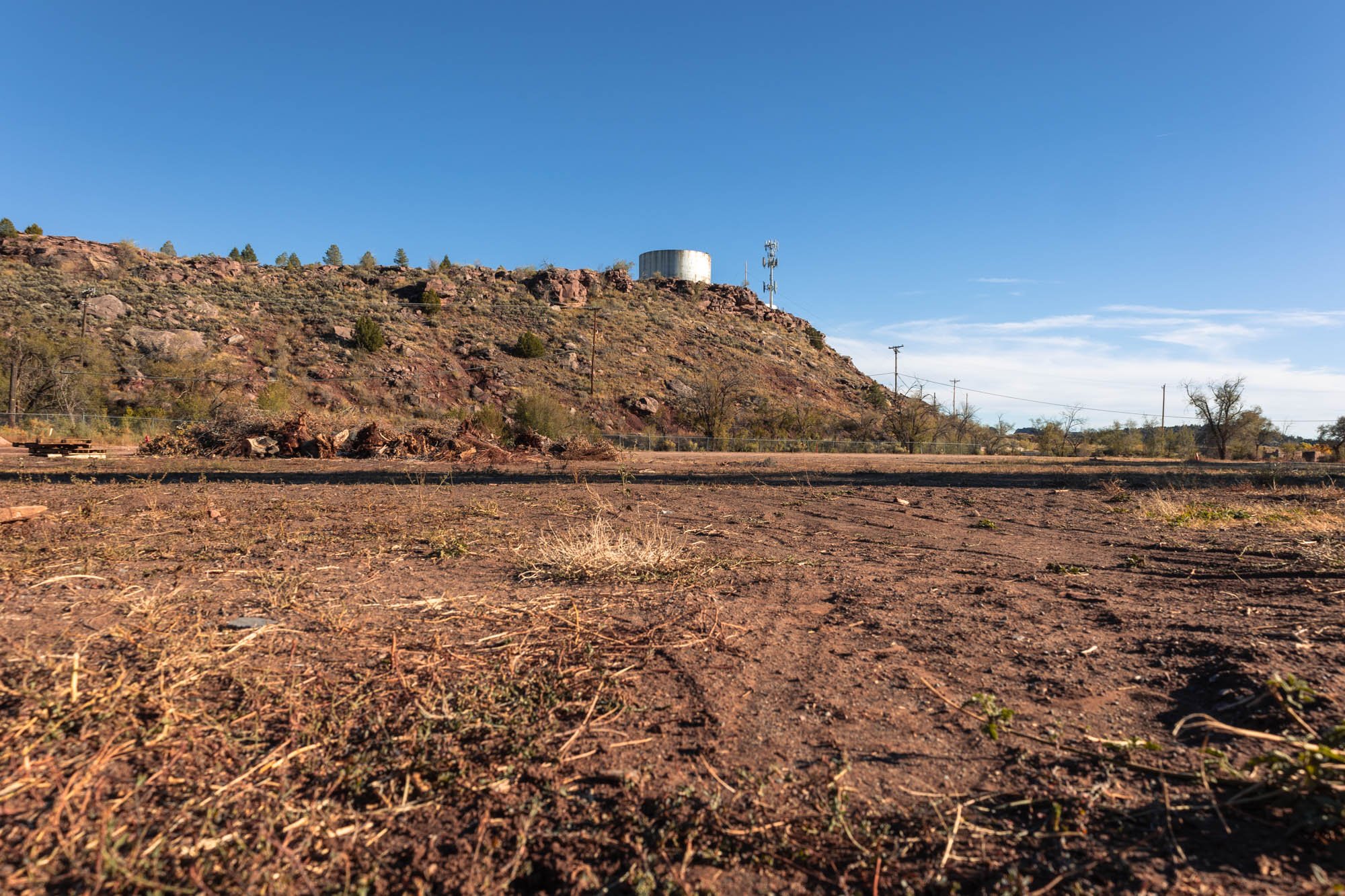 South view of the site of the first hospital in the area. It was demolished in 2016.