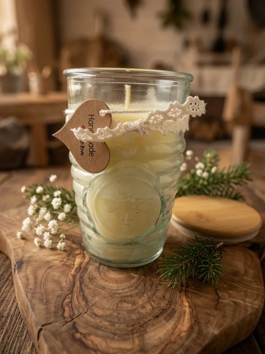 Bee & Blossom Beeswax Candle