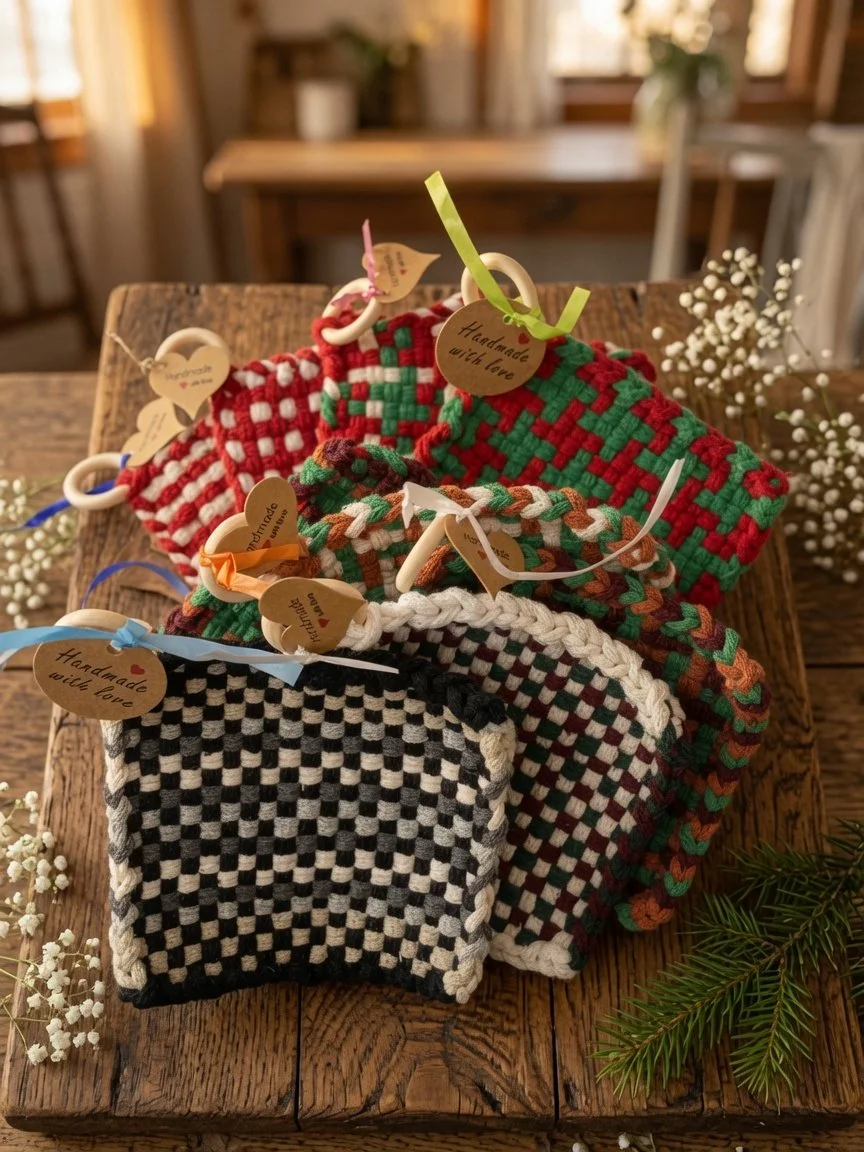 🌈 Handmade Loom Potholders – by Galaxy Girl Looms 🌟