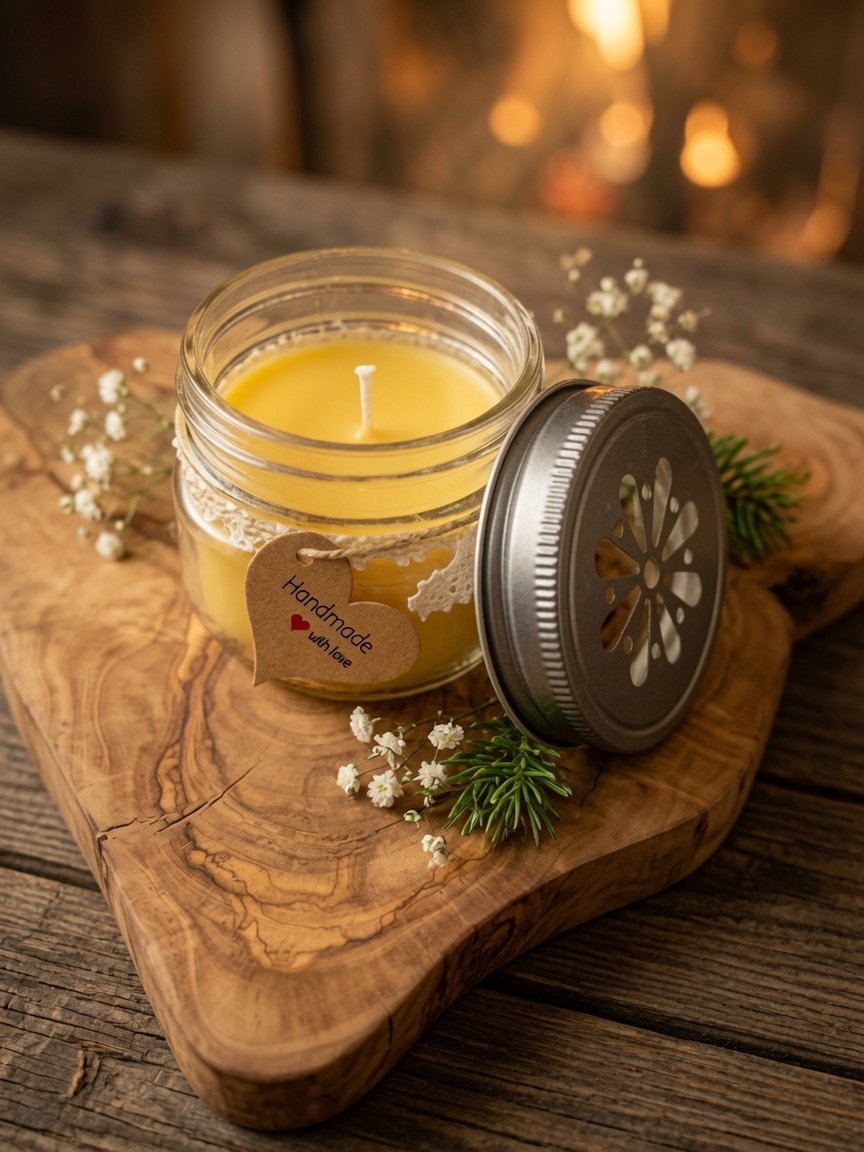 Bee & Blossom Beeswax Candle