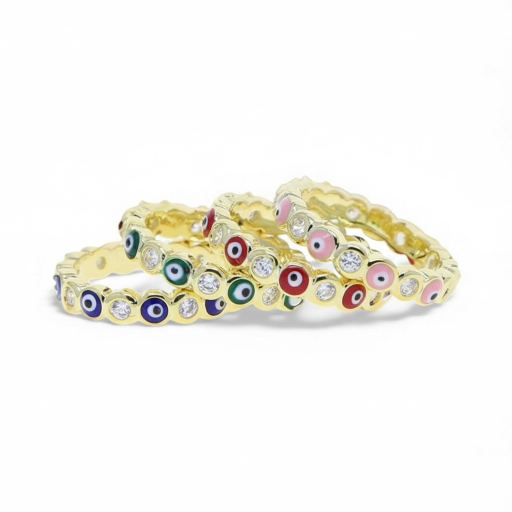 Evil Eye Eternity Ring