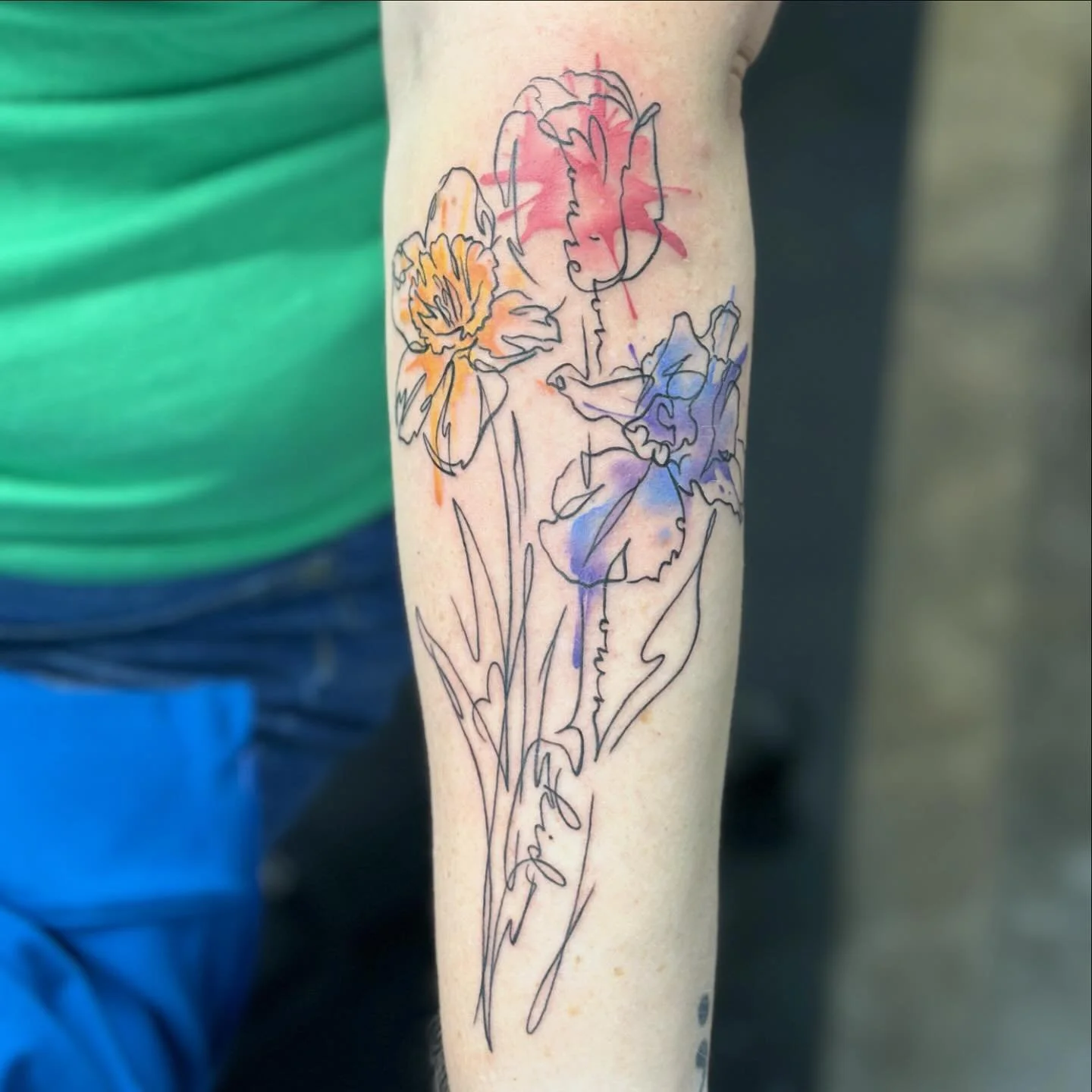 Daffodil, tulip and iris ❤️