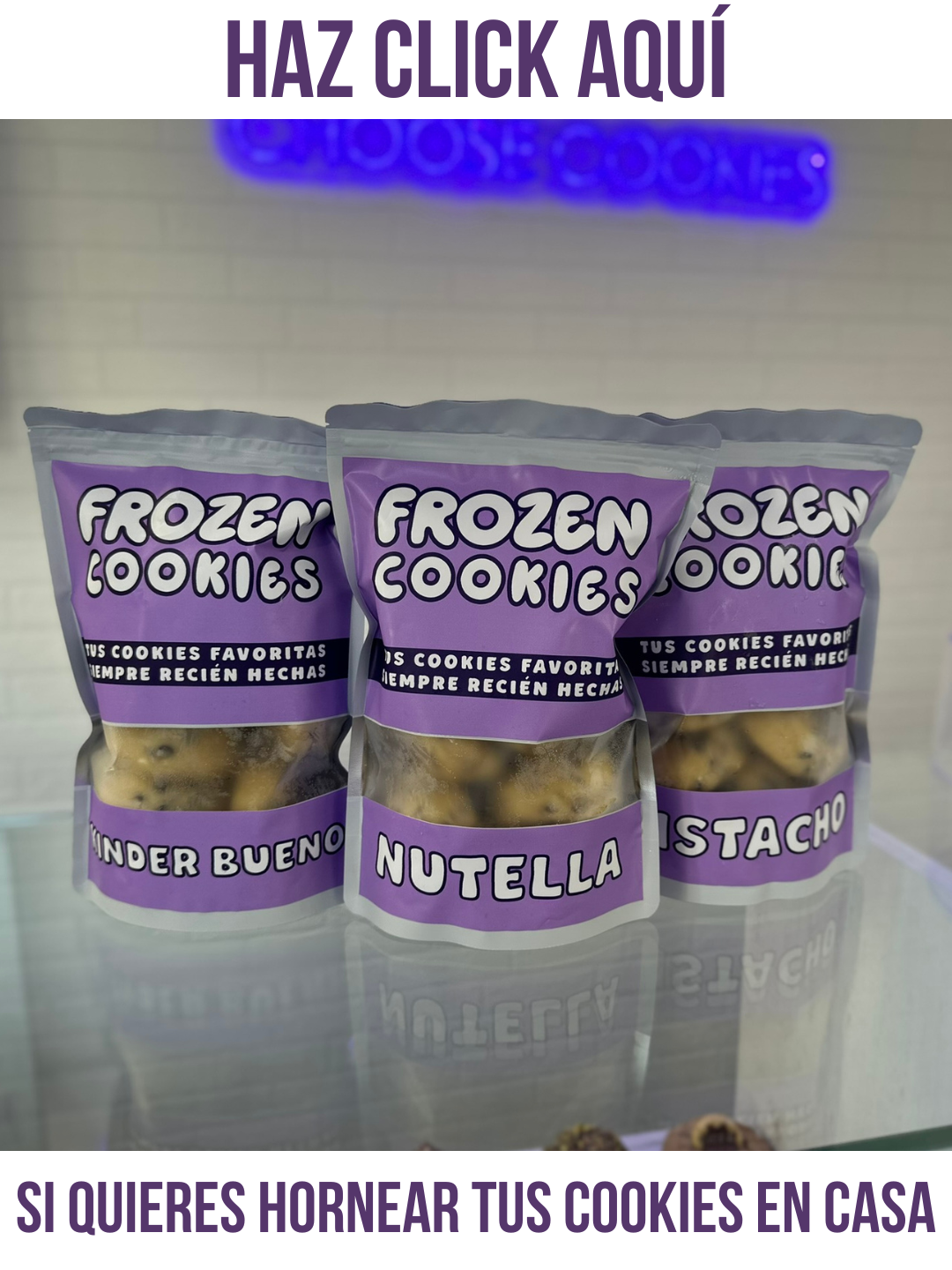 Frozen cookies para hornear en casa