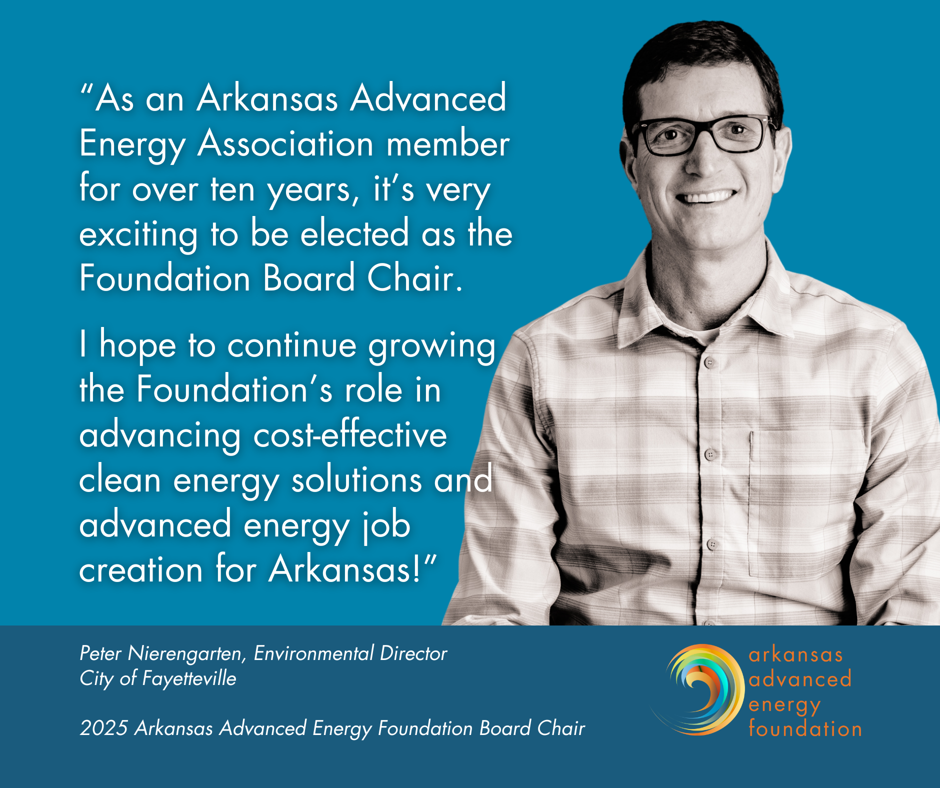 Fayetteville’s Peter Nierengarten elected board chair of Arkansas Advanced Energy Foundation