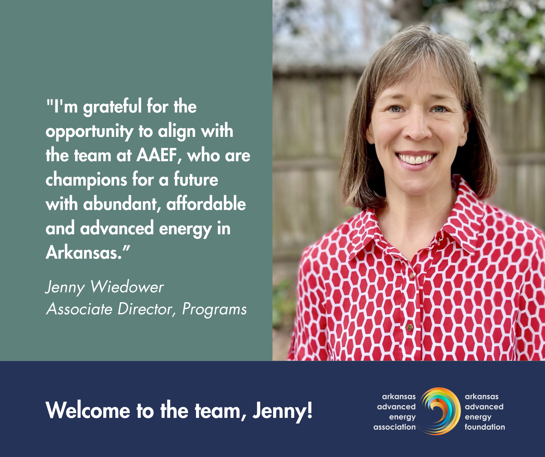 Aaef Arkansas Advanced Energy welcomes Jenny Wiedower to the team — Arkansas ...