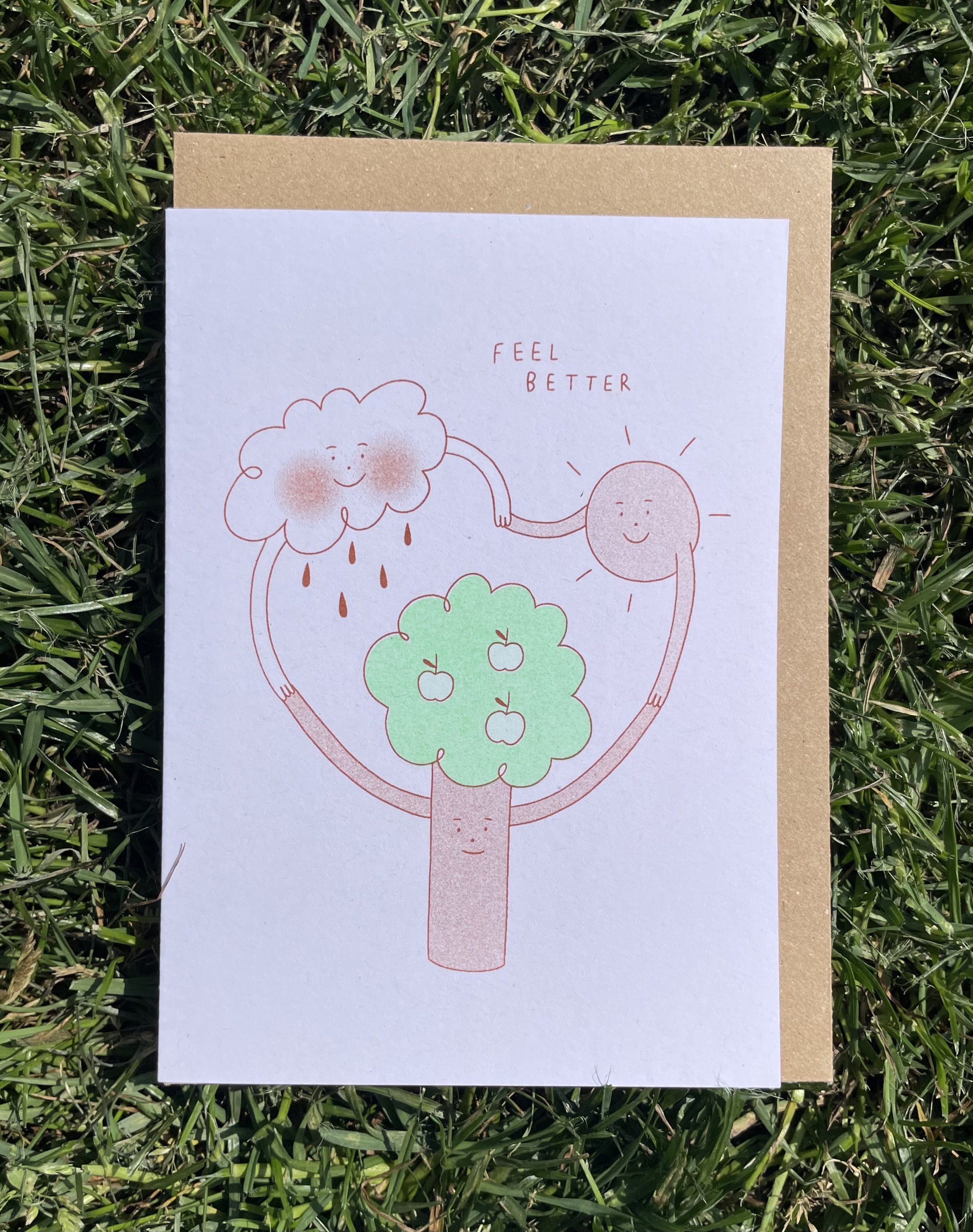 Riso printed greeting cards 🍏
Feel better tree