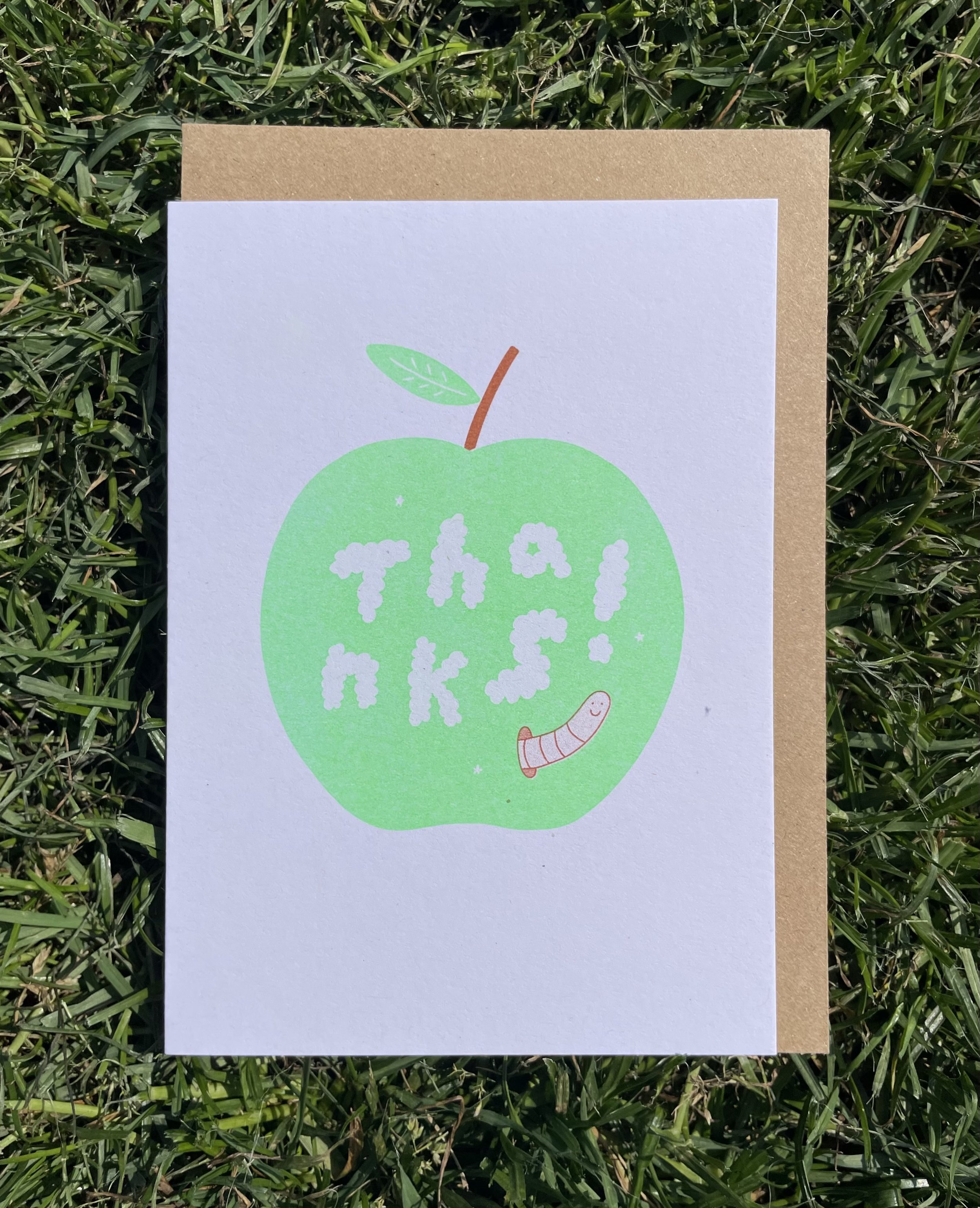 Riso printed greeting cards 🍏
Thanks worm