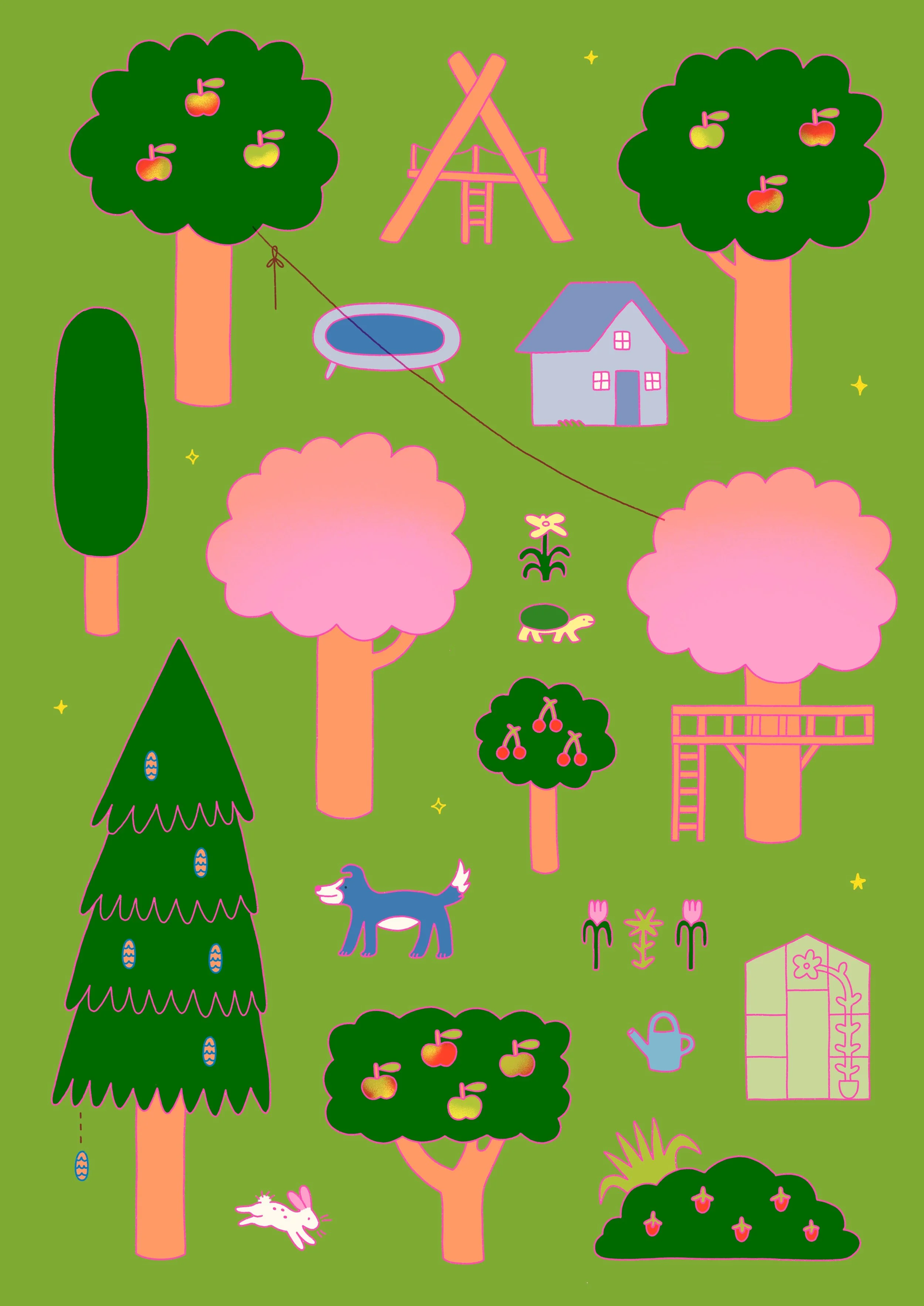 Mum’s garden - unprinted riso 