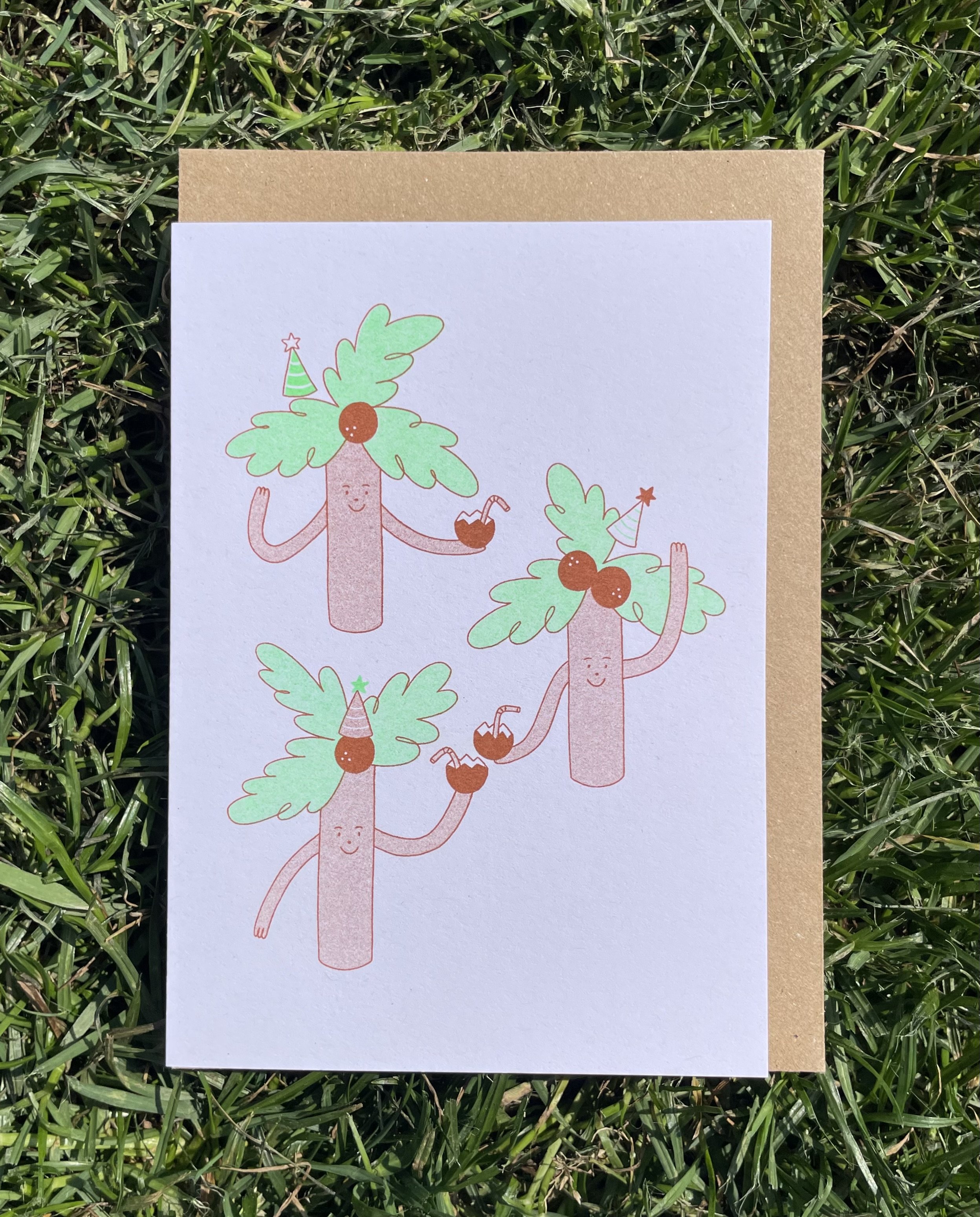 Riso printed greeting cards 🍏
Party trees