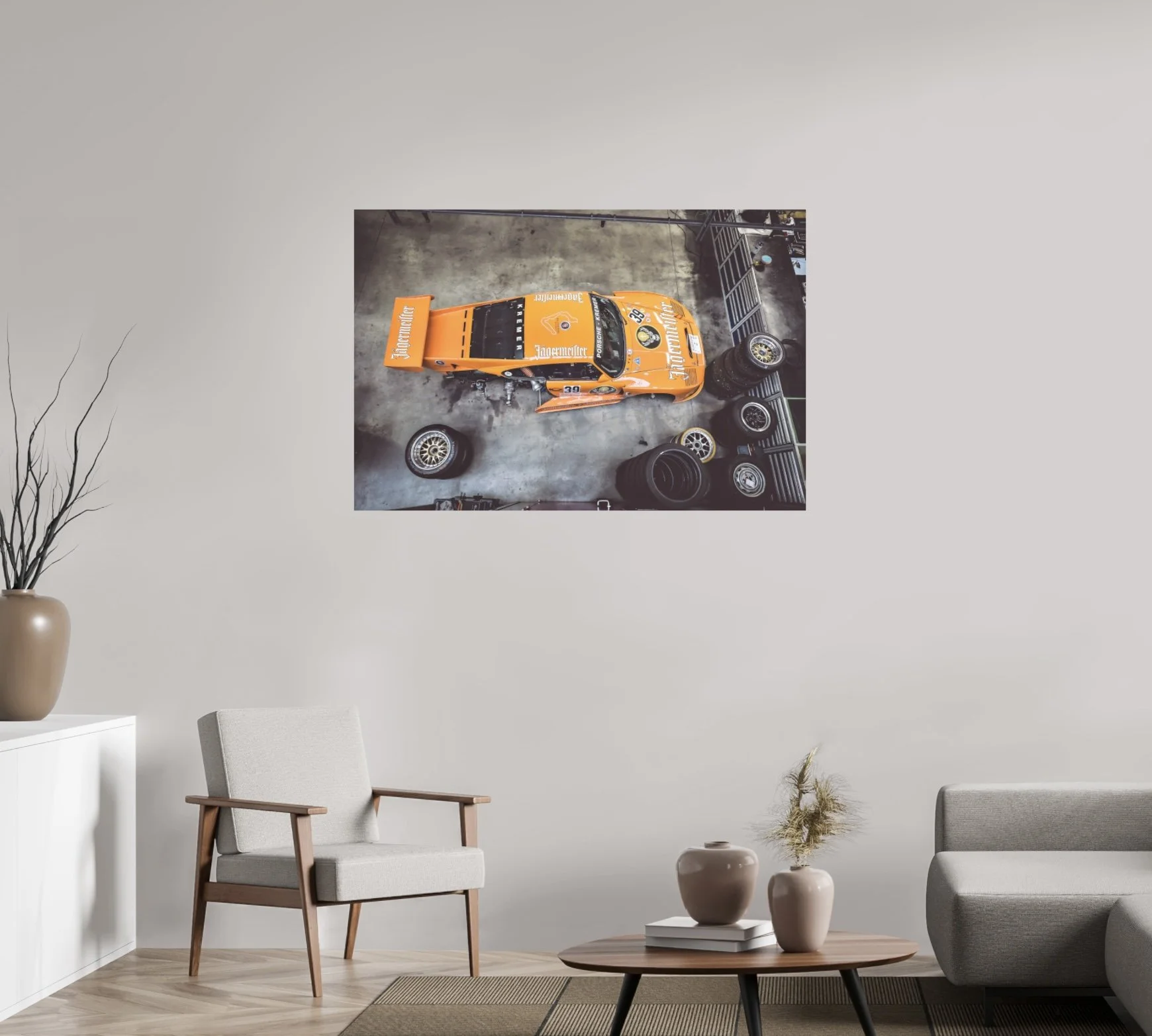 Wandfoto auf Aluminium Kremer-Porsche 935 K3 Jägermeister