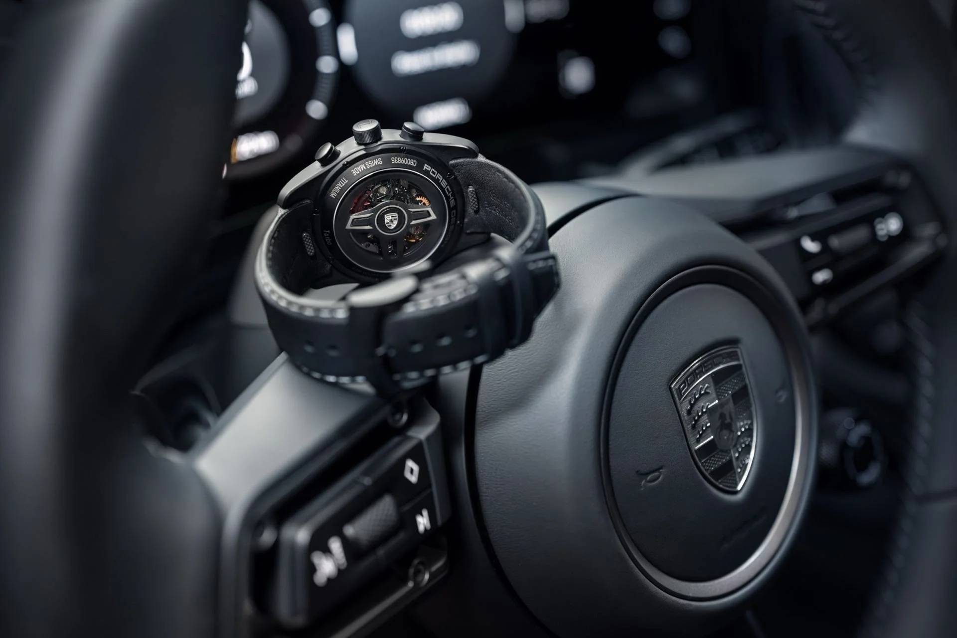 Porsche Design custom built timepiece Cayenne Lenkrad