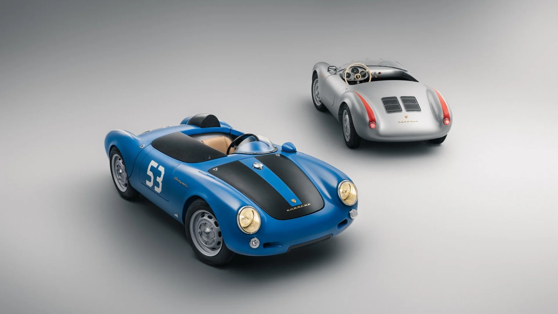 Porsche 550 J Hedley Studios Blau Silber