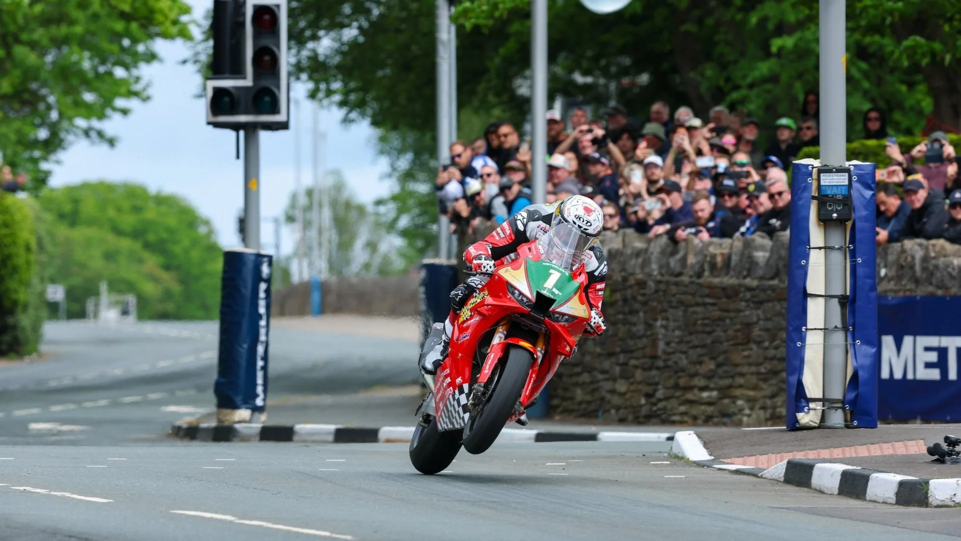 John McGuinness Isle of Man TT Double Red Honda