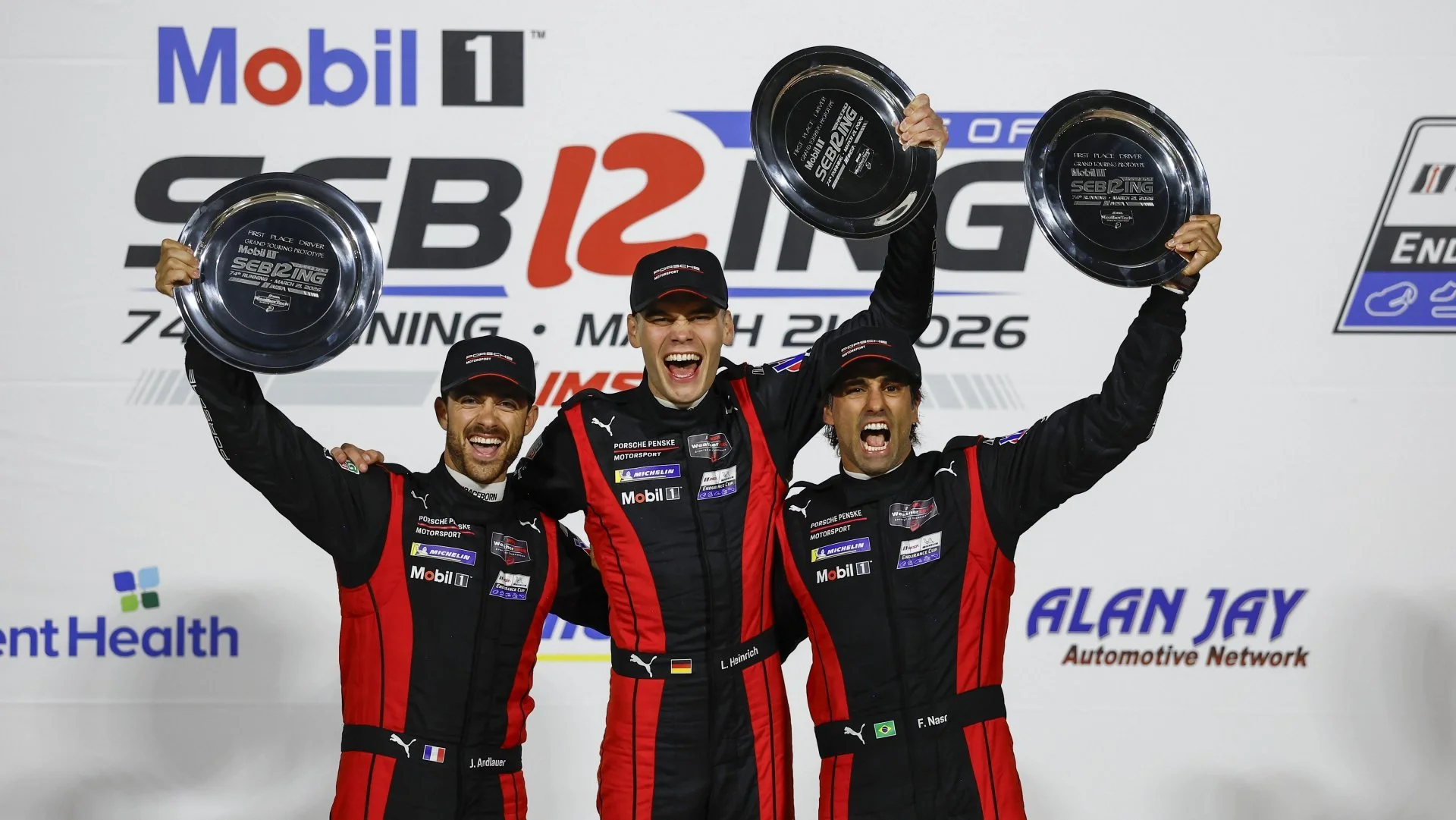 Sebring 2026 siegreiche Porsche 963 Piloten