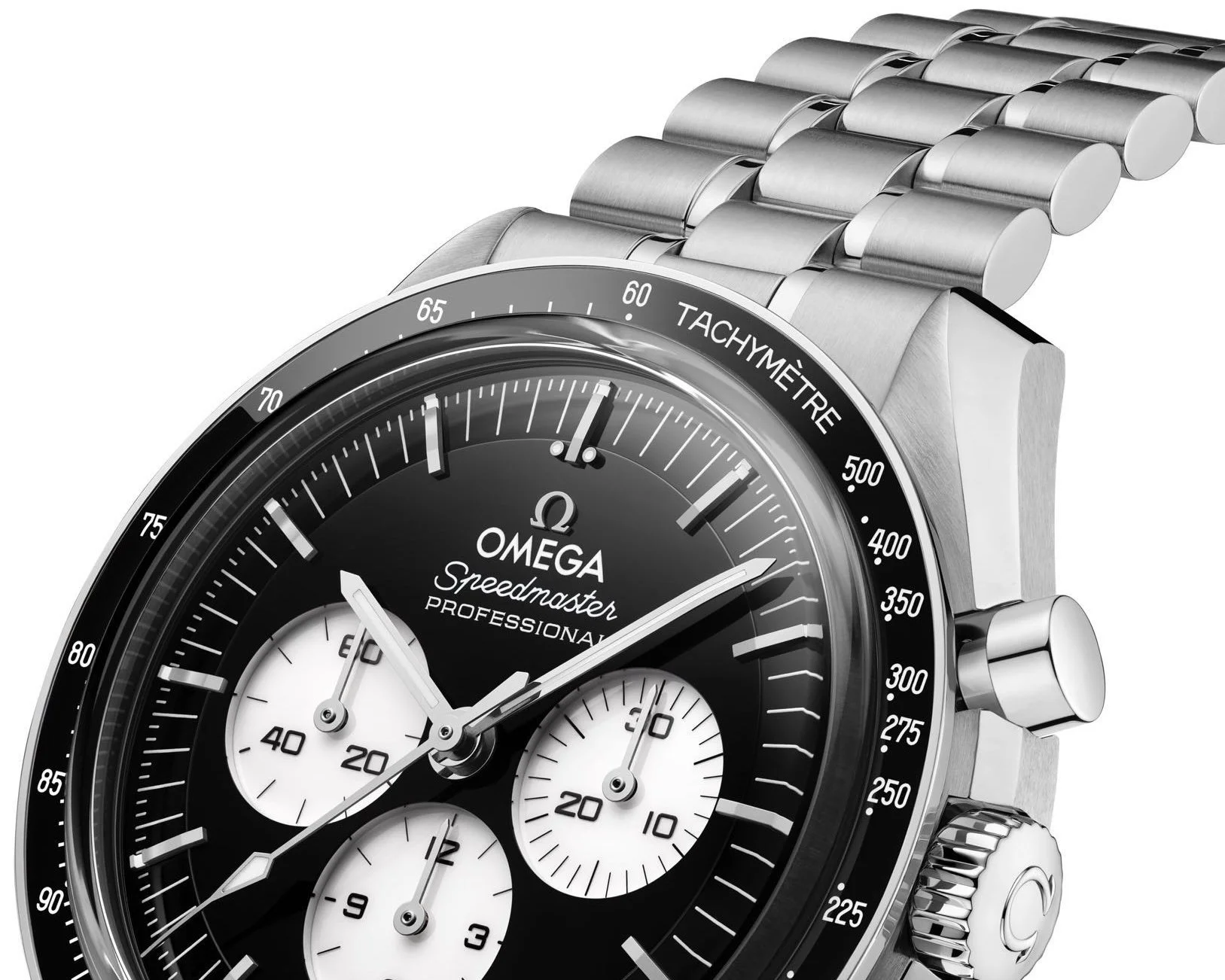 Omega Speedmaster Moonwatch black-white Detail
