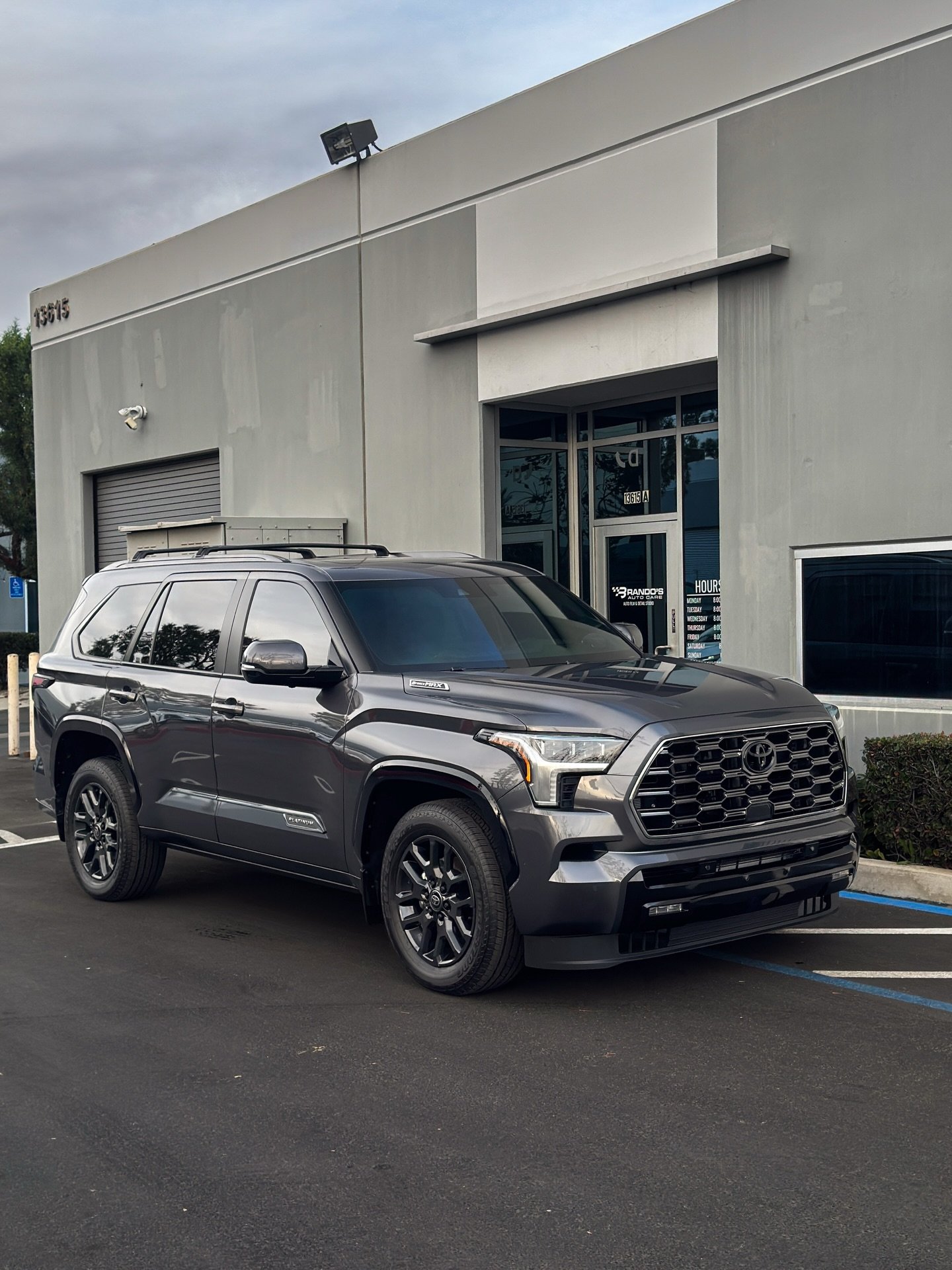 High Impact PPF + 4 Year Coating done for a good friend/long time client of ours. This brand new Sequoia Platinum is protected and ready to hit the highways to enjoy its Havasu trips and comfortable drives. 

WE OFFER:
&bull;Paint Protection Film
&bu