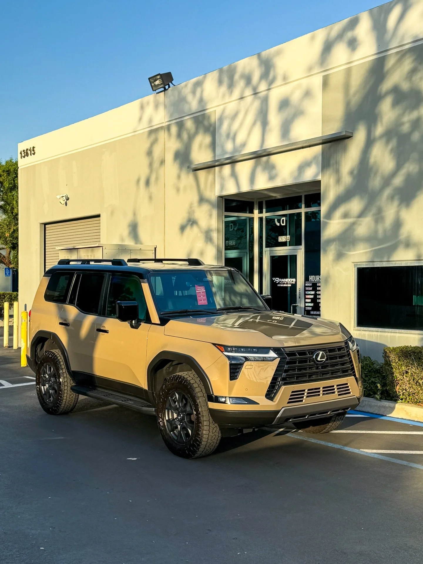 Luxury meets durability.
This GX550 is fully wrapped in PPF, ceramic coated, ceramic tinted, and windshield protected&mdash;so it can hit the trails and still turn heads doing it.

WE OFFER:
&bull;Paint Protection Film
&bull;Ceramic Coatings
&bull;Pa