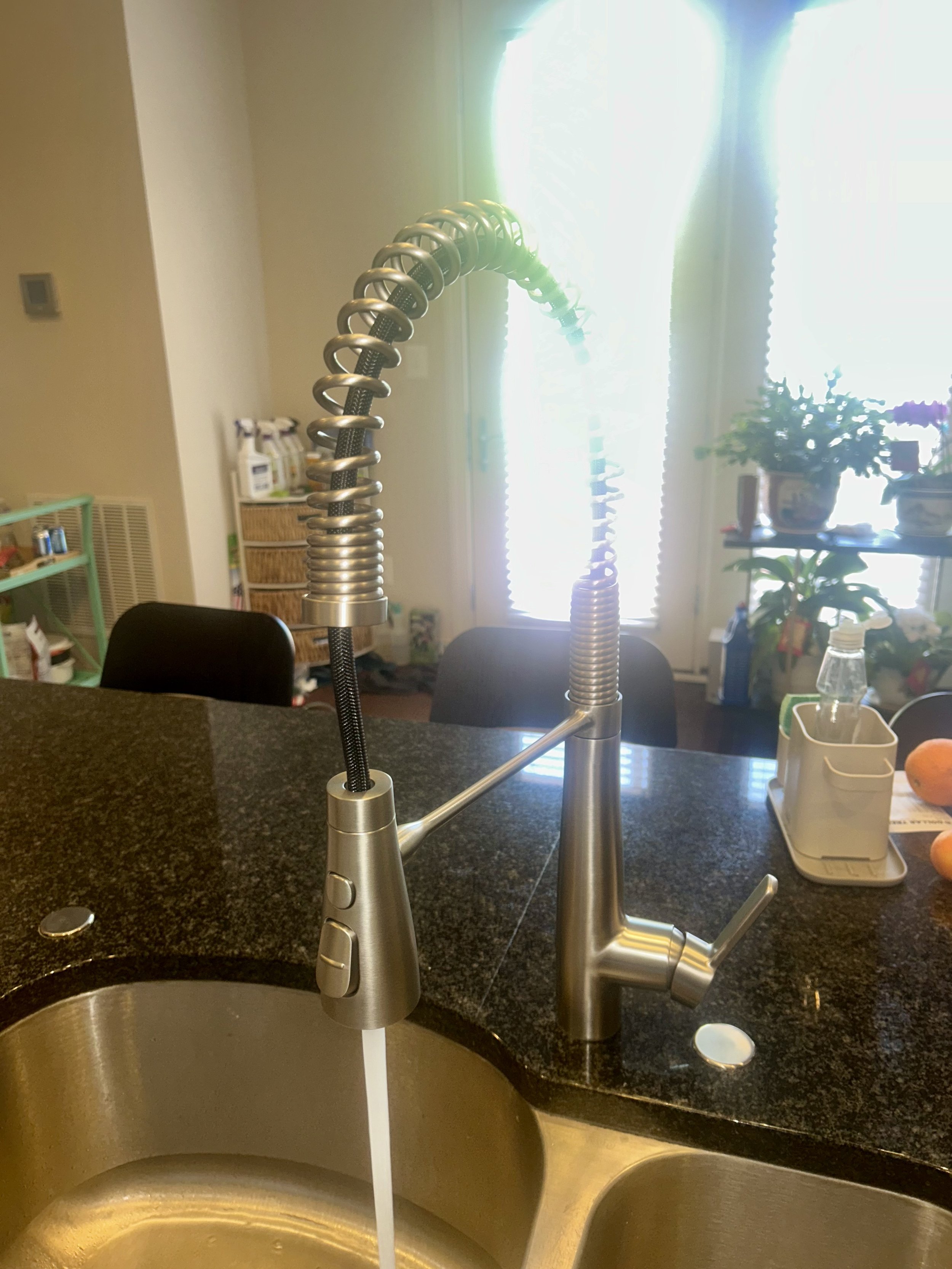 After Goose Neck Kitchen Faucet Installation