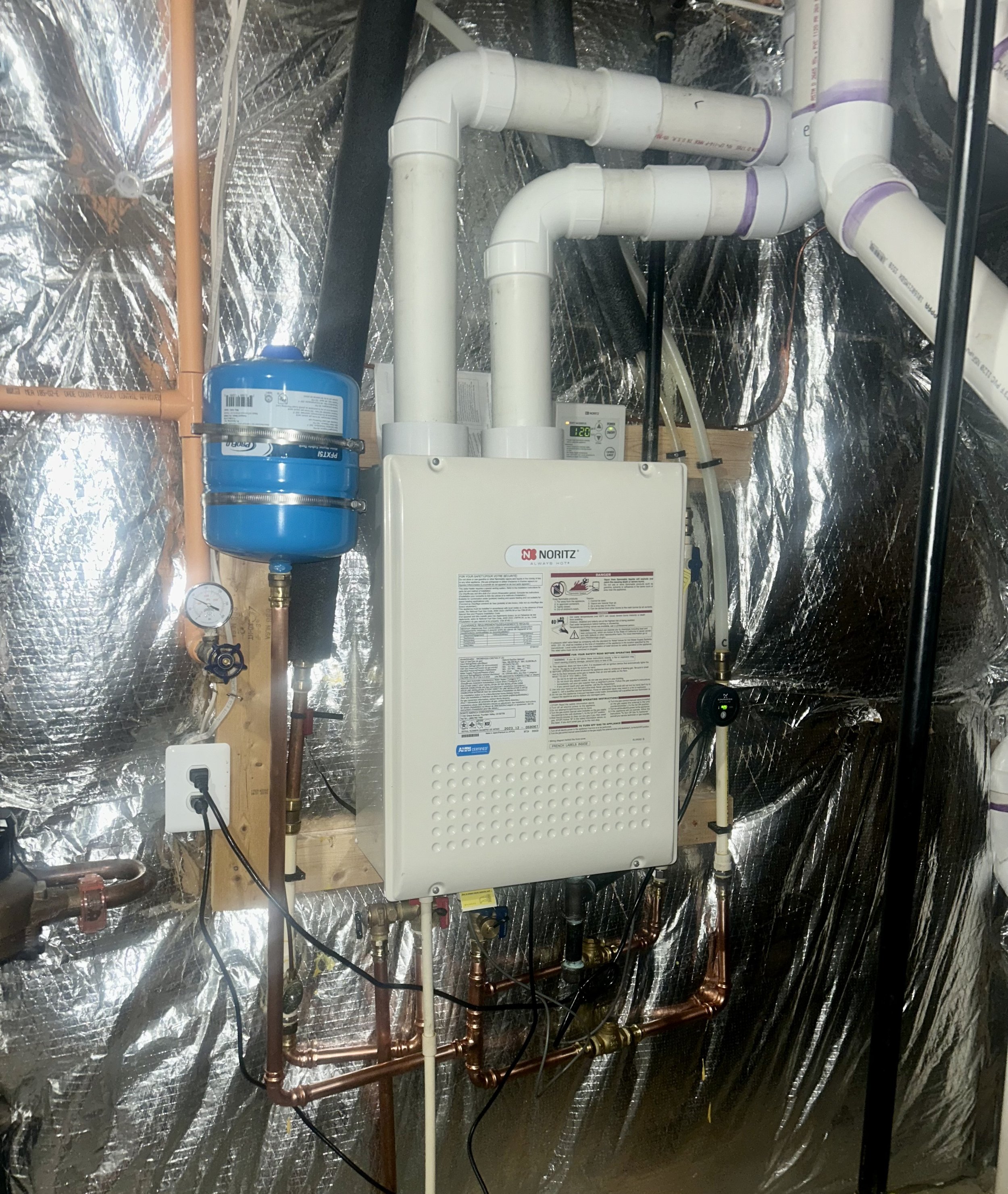 After (Tankless Water heater Installation)