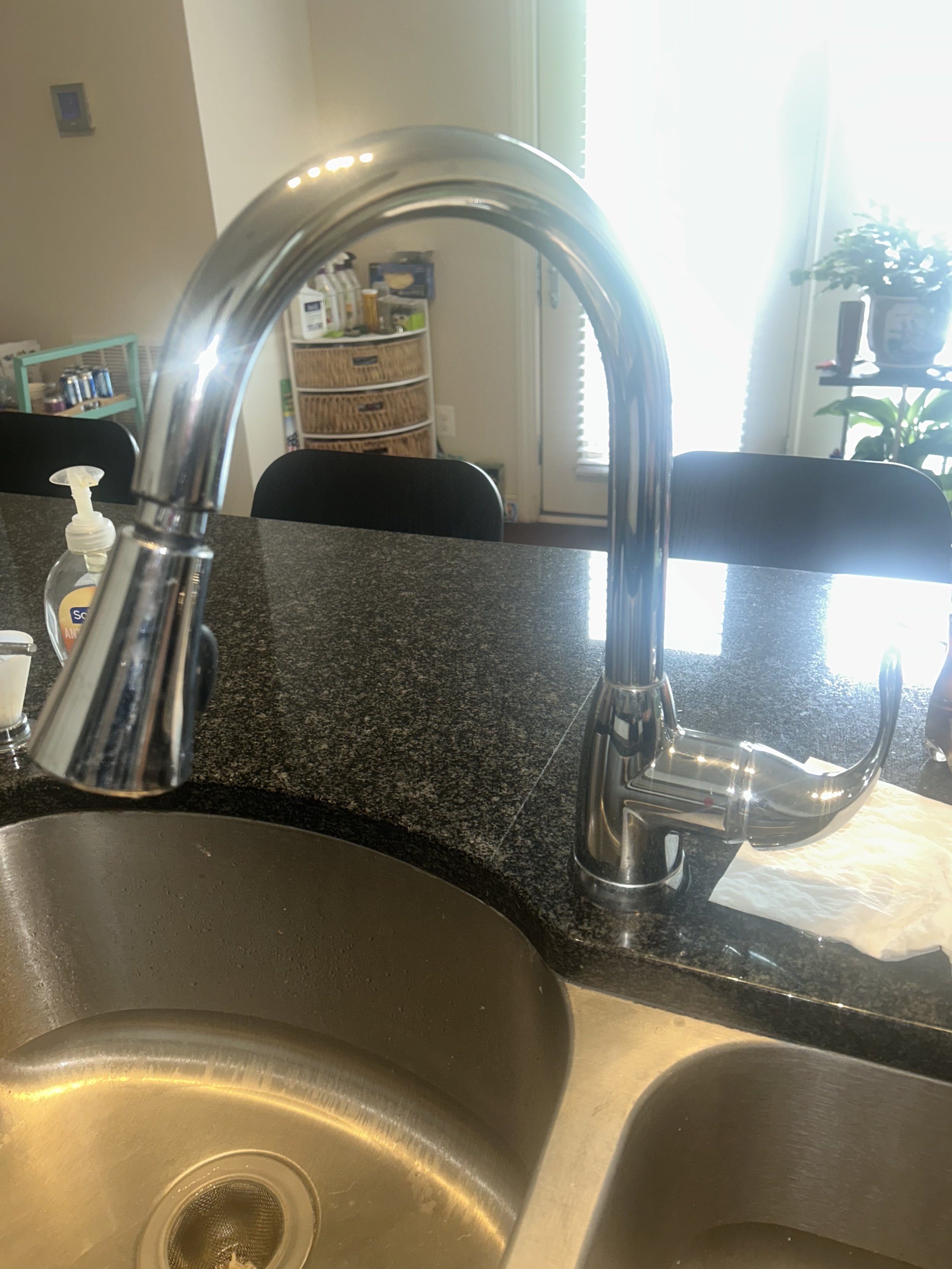 Before Goose Neck Kitchen Faucet Installation