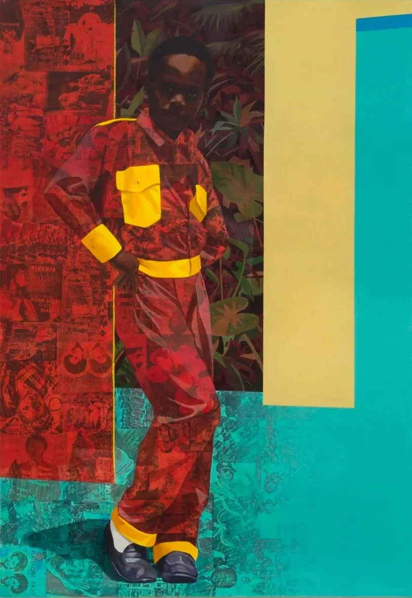 Njideka Akunyili Crosby,
“The Beautyful Ones” Series #2a, 2016.
Acrylic, transfers, and colored pencil on paper
61.2 x 42 in
155.45 x 106.68 cm
© Njideka Akunyili Crosby
Courtesy the artist, Victoria Miro, and David Zwirner
Photo: Jeff McLane