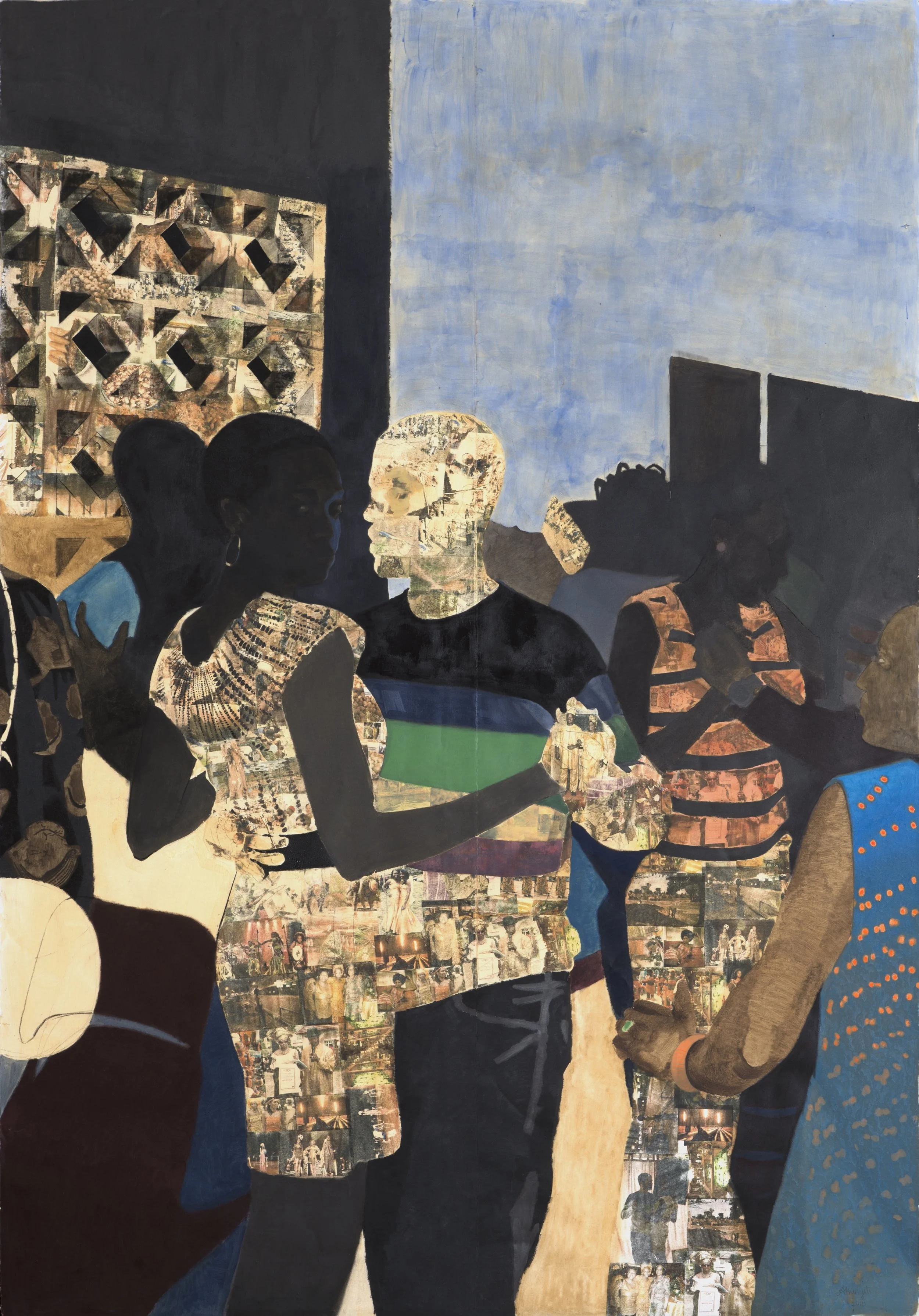 Njideka Akunyili Crosby,
I Refuse to be Invisible, 2010.
Acrylic, transfers, ink, and charcoal on paper
120 x 84 in.
304.8 x 213.36 cm
© Njideka Akunyili Crosby
Courtesy of the artist, Victoria Miro, and David Zwirner