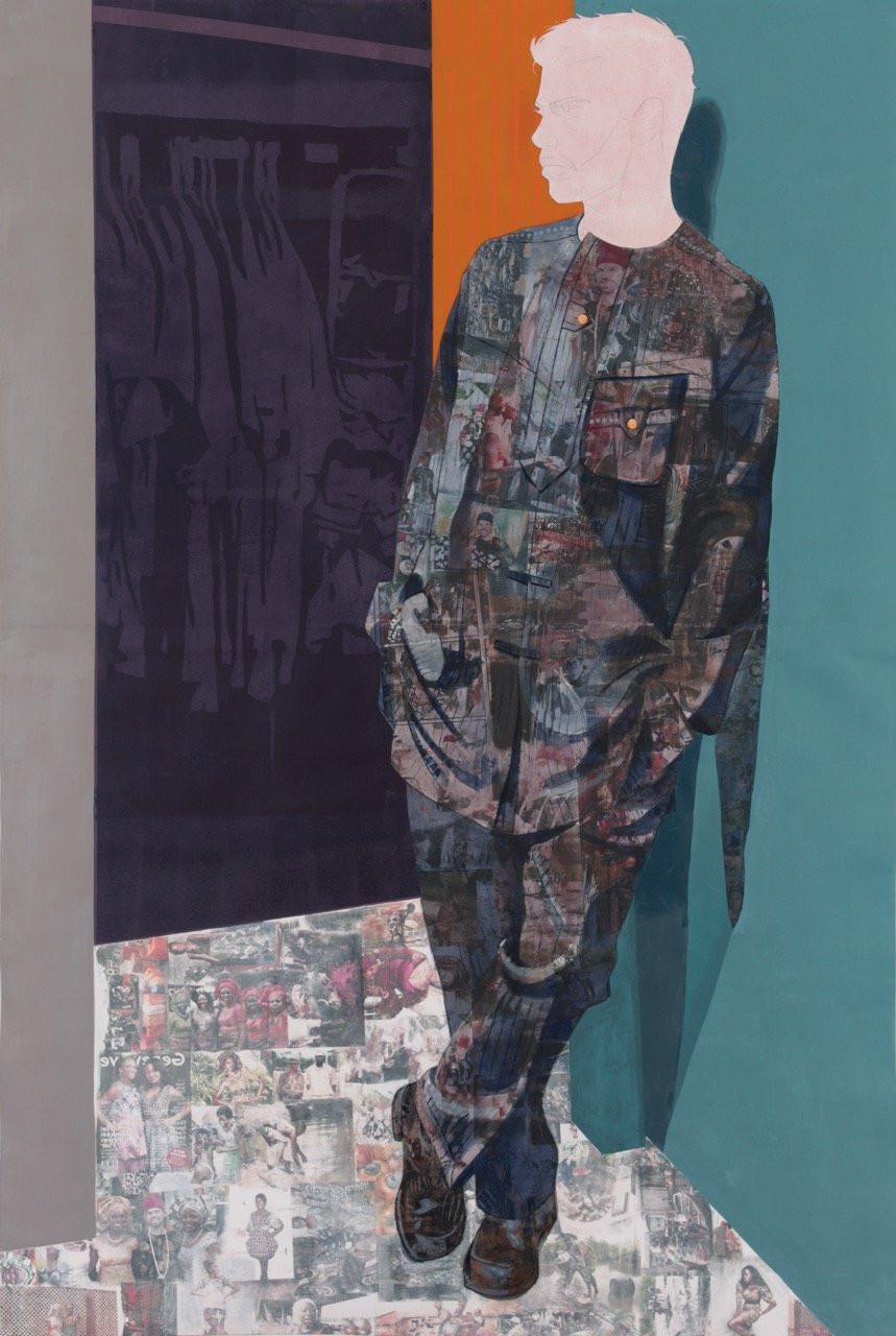 Njideka Akunyili Crosby,
Nkem, 2012.
Acrylic and transfers on paper
76 x 51 in.
193.04 x 129.54 cm
© Njideka Akunyili Crosby
Courtesy the artist, Victoria Miro, and David Zwirner
Photo: Max Yawney