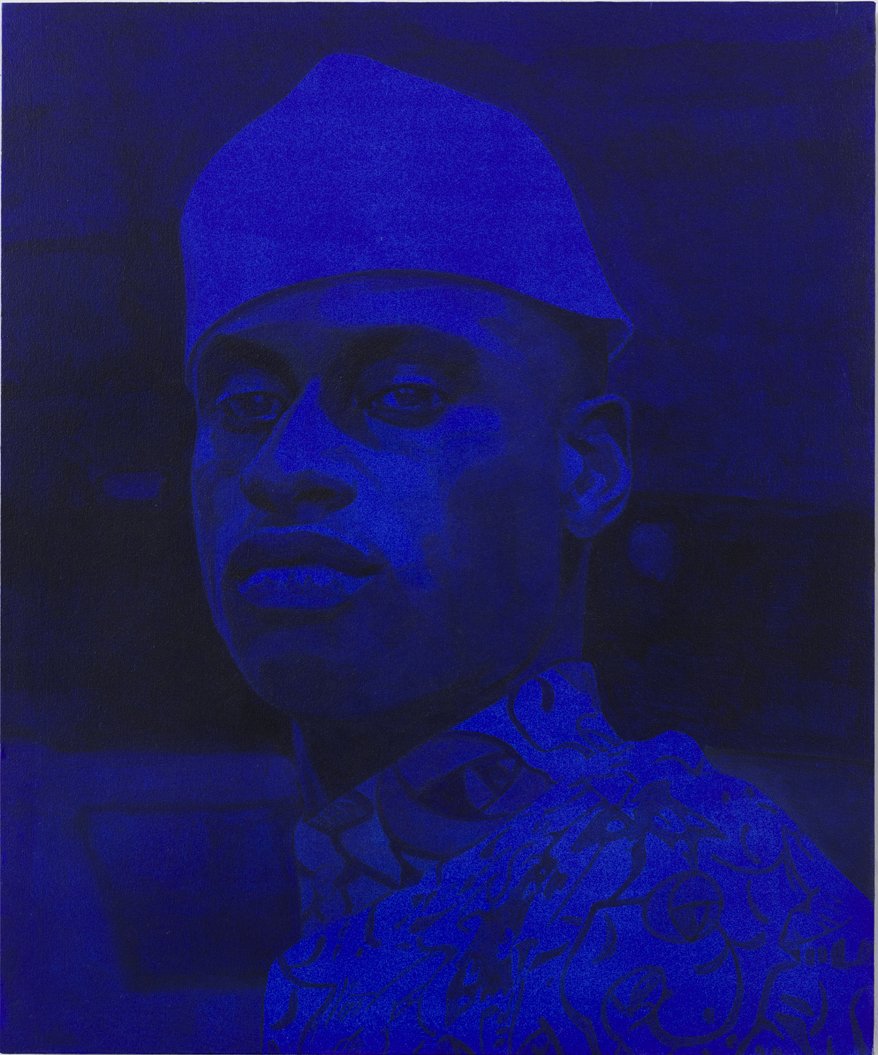 Njideka Akunyili Crosby,
I Dey Feel LIke…, 2019.
Oil and acrylic on panel
20 x 24 inches
50.8 x 60.96 cm
© Njideka Akunyili Crosby
Courtesy the artist, Victoria Miro, and David Zwirner
Photo: Jeff McLane