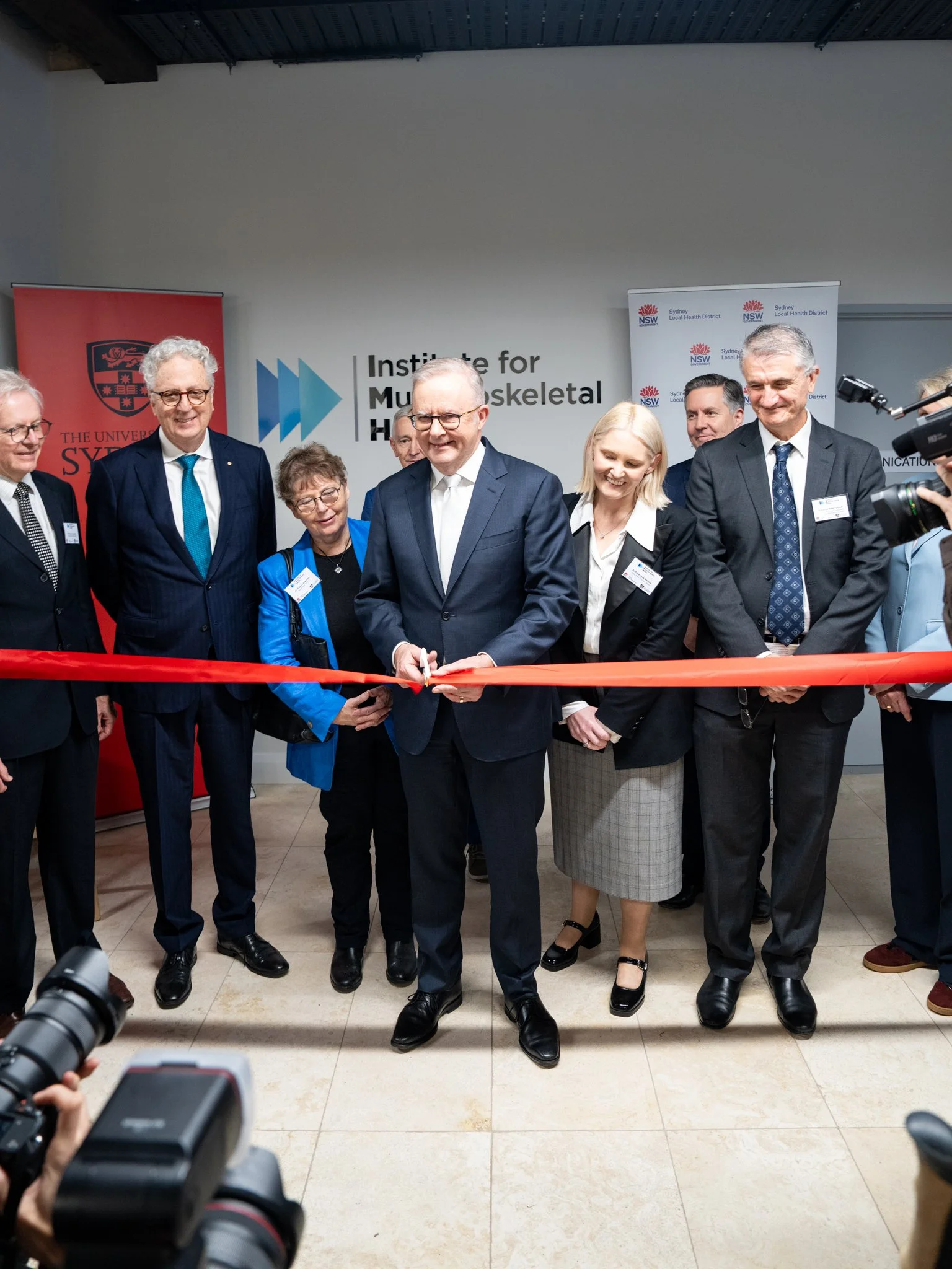 Prime Minister Anthony Albanese officially opened the new Institute for Musculoskeletal Health building in Camperdown. 