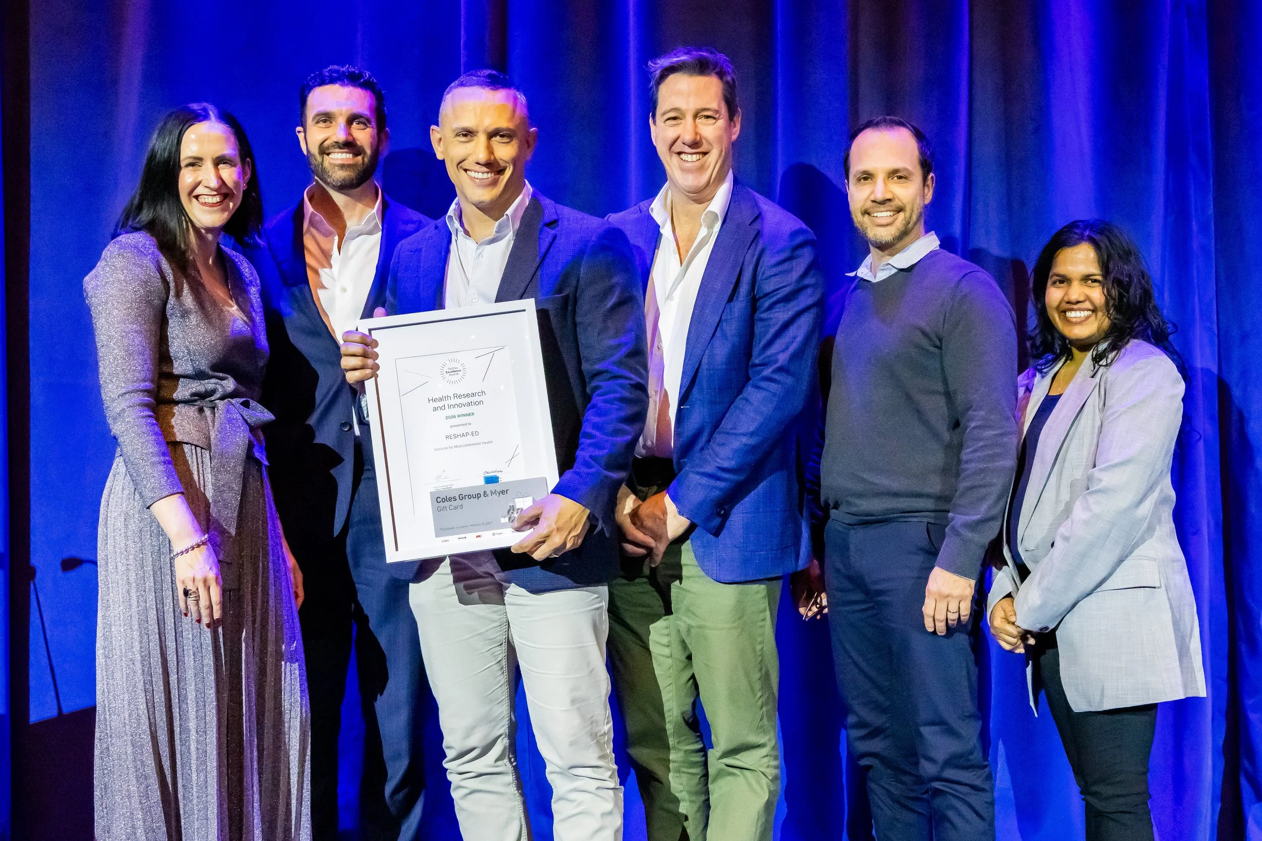 The Institute for Musculoskeletal Health (IMH) RESHAP-ED Trial Team Awarded the Health Research and Innovation Category at the 2026 Sydney Excellence Awards!