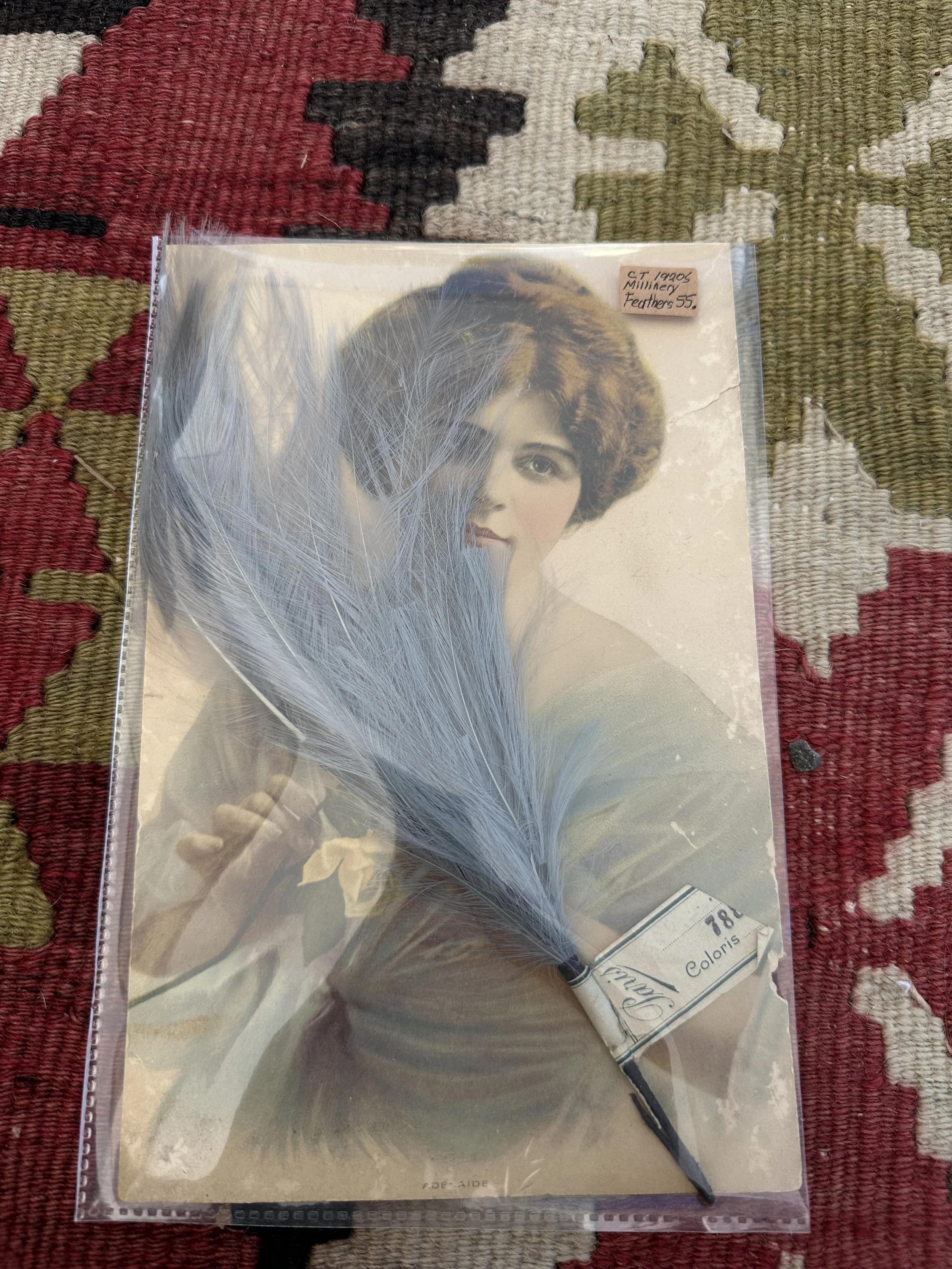 1920's Millinery Feathers Blue