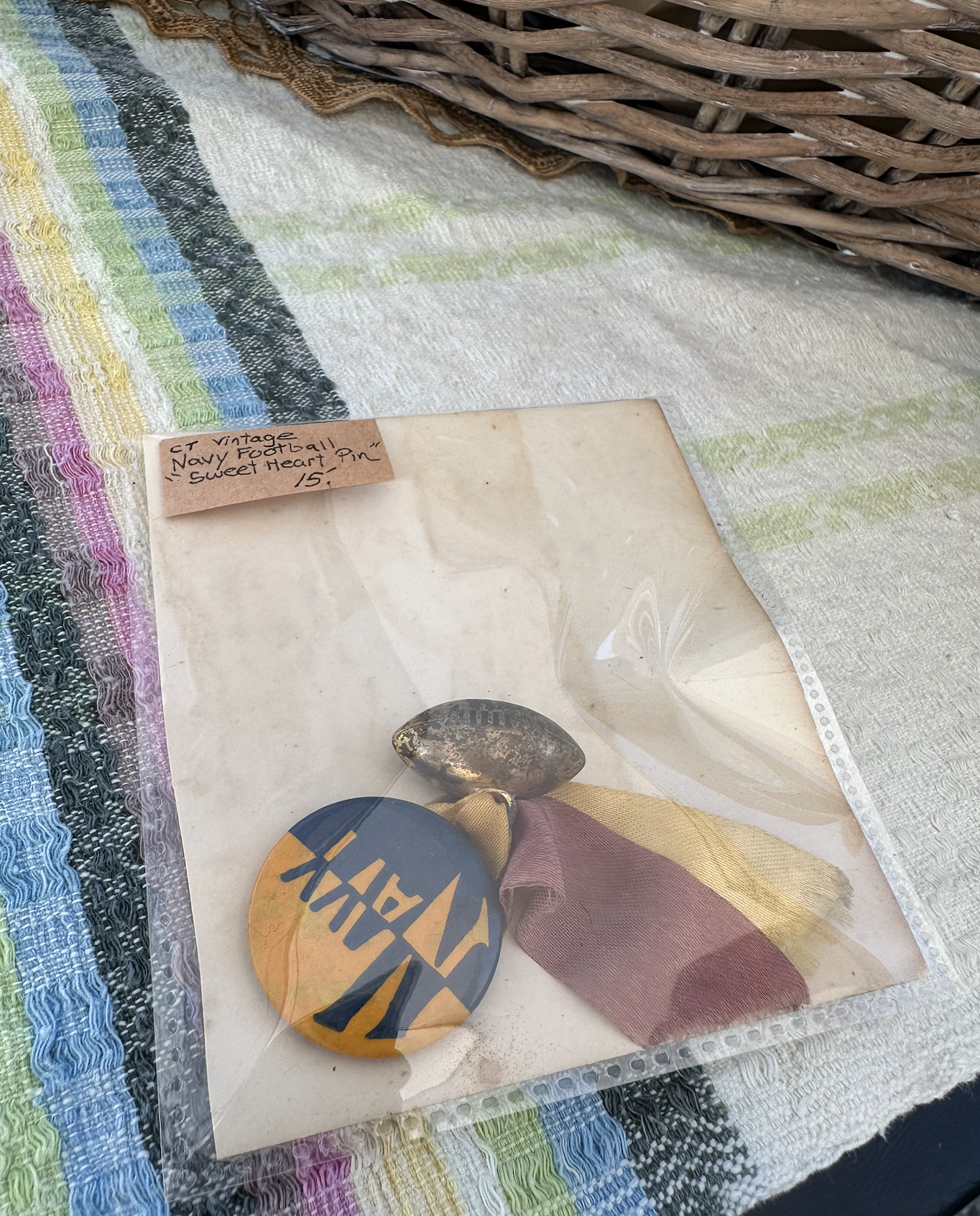 Vintage Navy Football "Sweet Heart Pin"