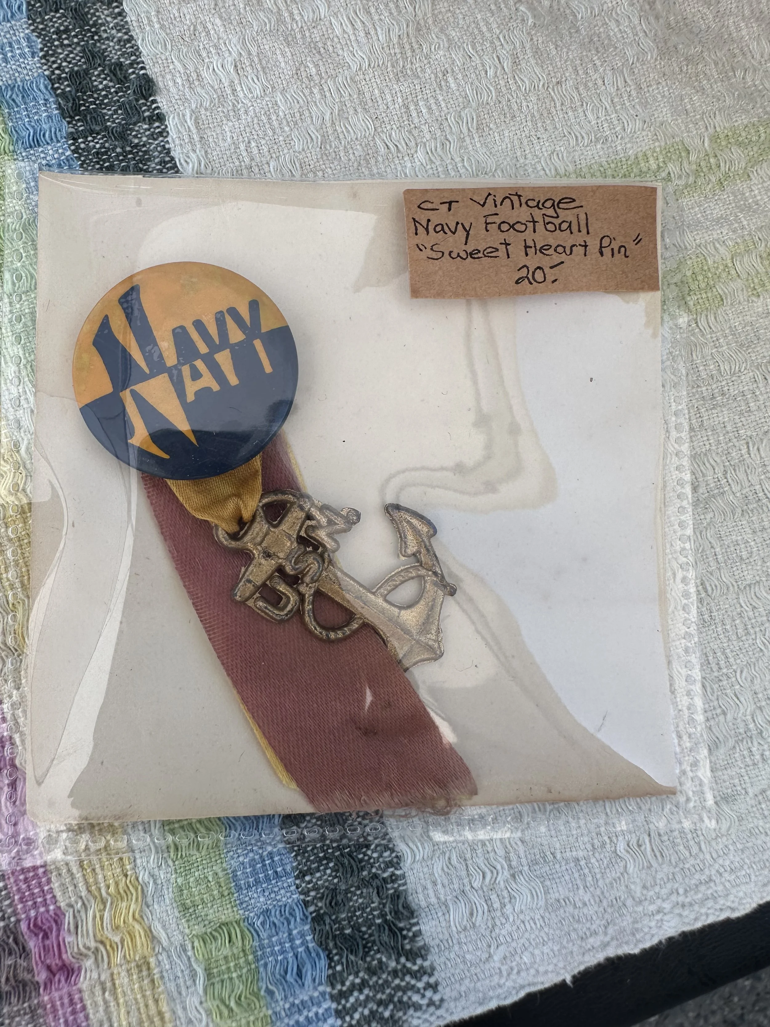 Navy Foot Ball "Sweet Heart Pin"