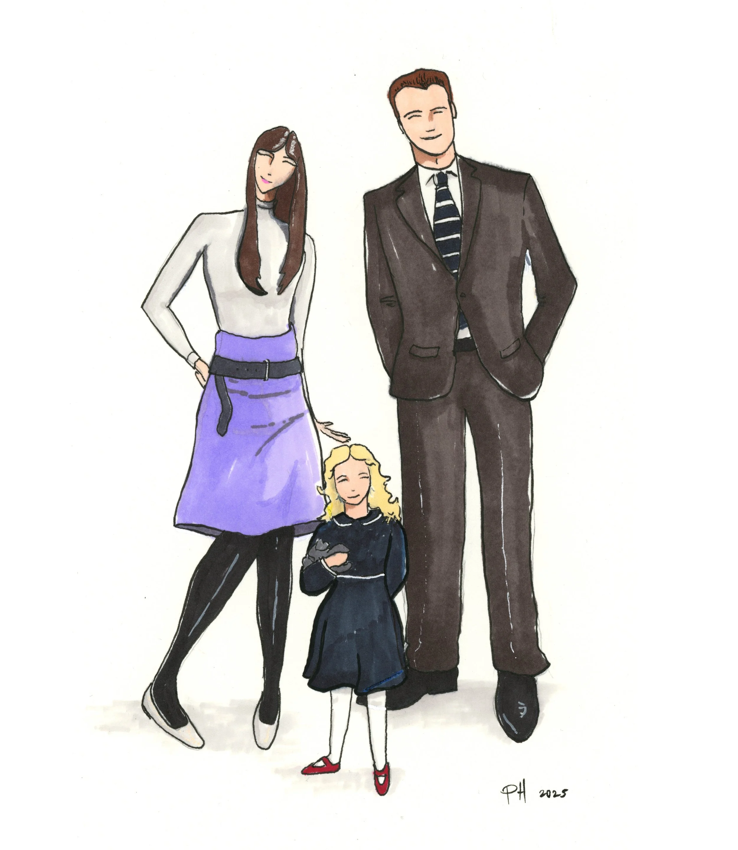 Custom Wedding Portrait Illustration