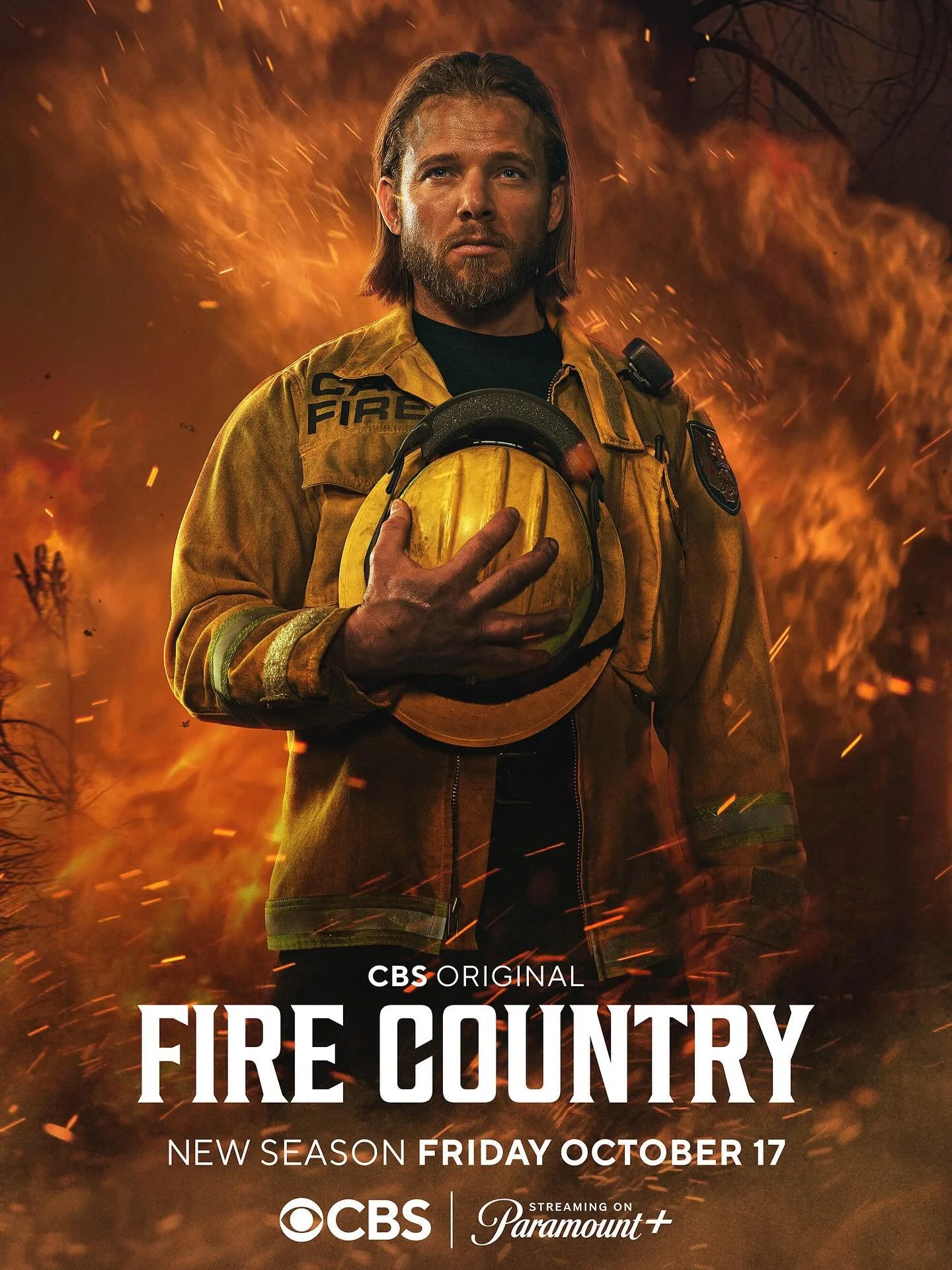 Fire Country returns for Season 4 on CBS on Friday, Oct. 17 at 8/7c! Starting Oct. 24, Fire Country will air at its regular time Fridays at 9/8c! New episodes will be available to stream on Paramount+! 🔥