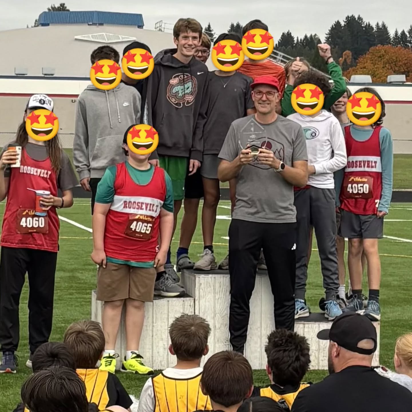 Very thankful to have the opportunity to coach the @roosevelt_middle_school_or cross-country team this season. 45 kids across the ability spectrum, all building fitness and resilience together while having a ton of fun. Boys repeated as District cham