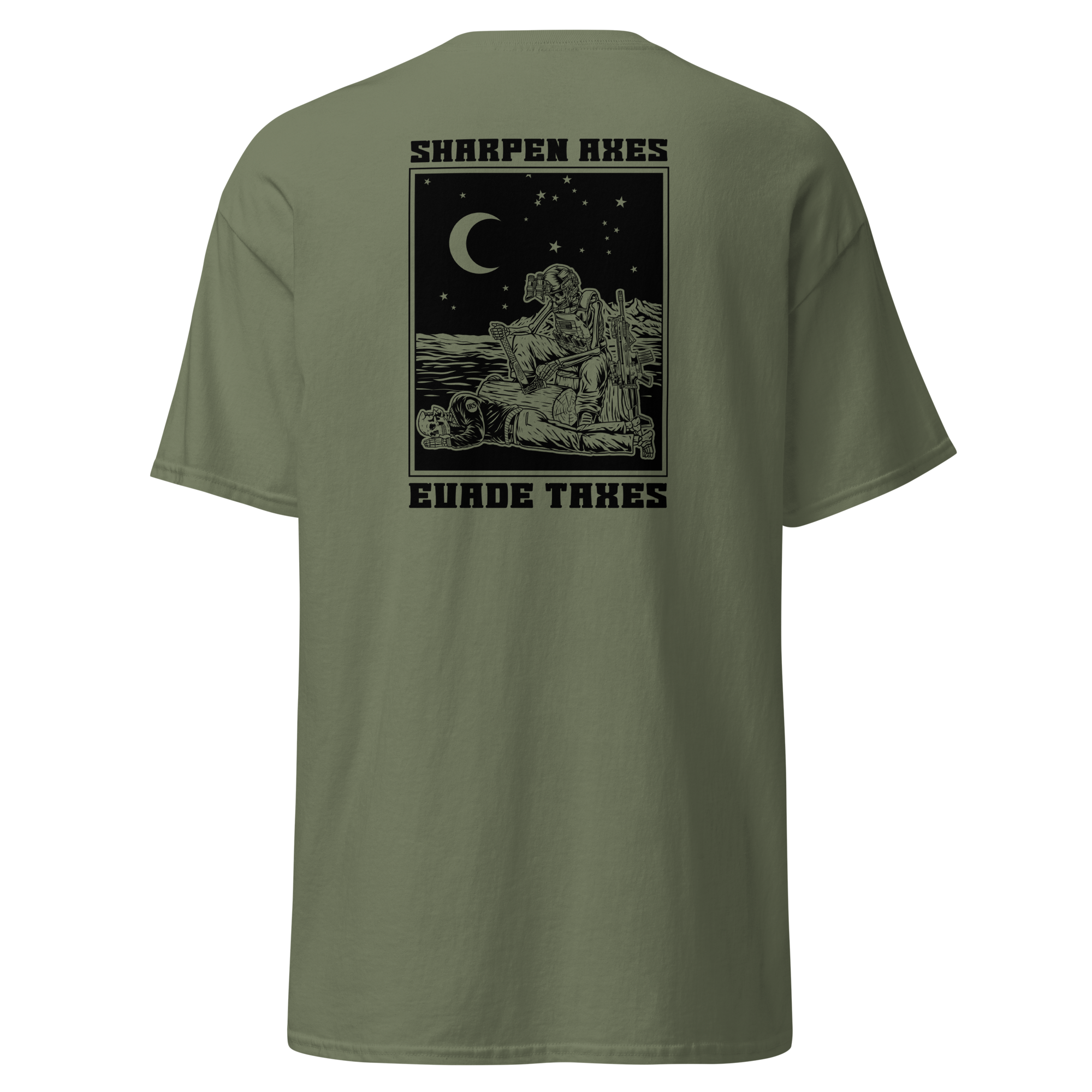 unisex-classic-tee-military-green-back-6746696df35c4.png