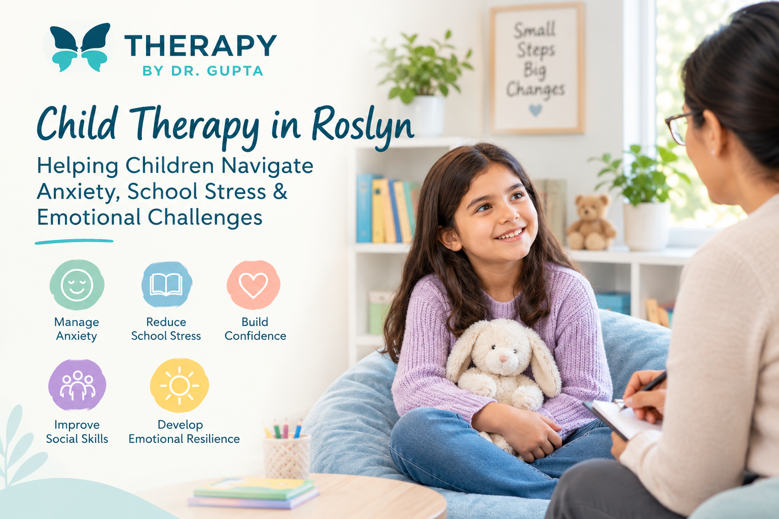 Child Therapy in Roslyn- Helping Children Navigate Anxiety, School Stress &amp; Emotional Challenges